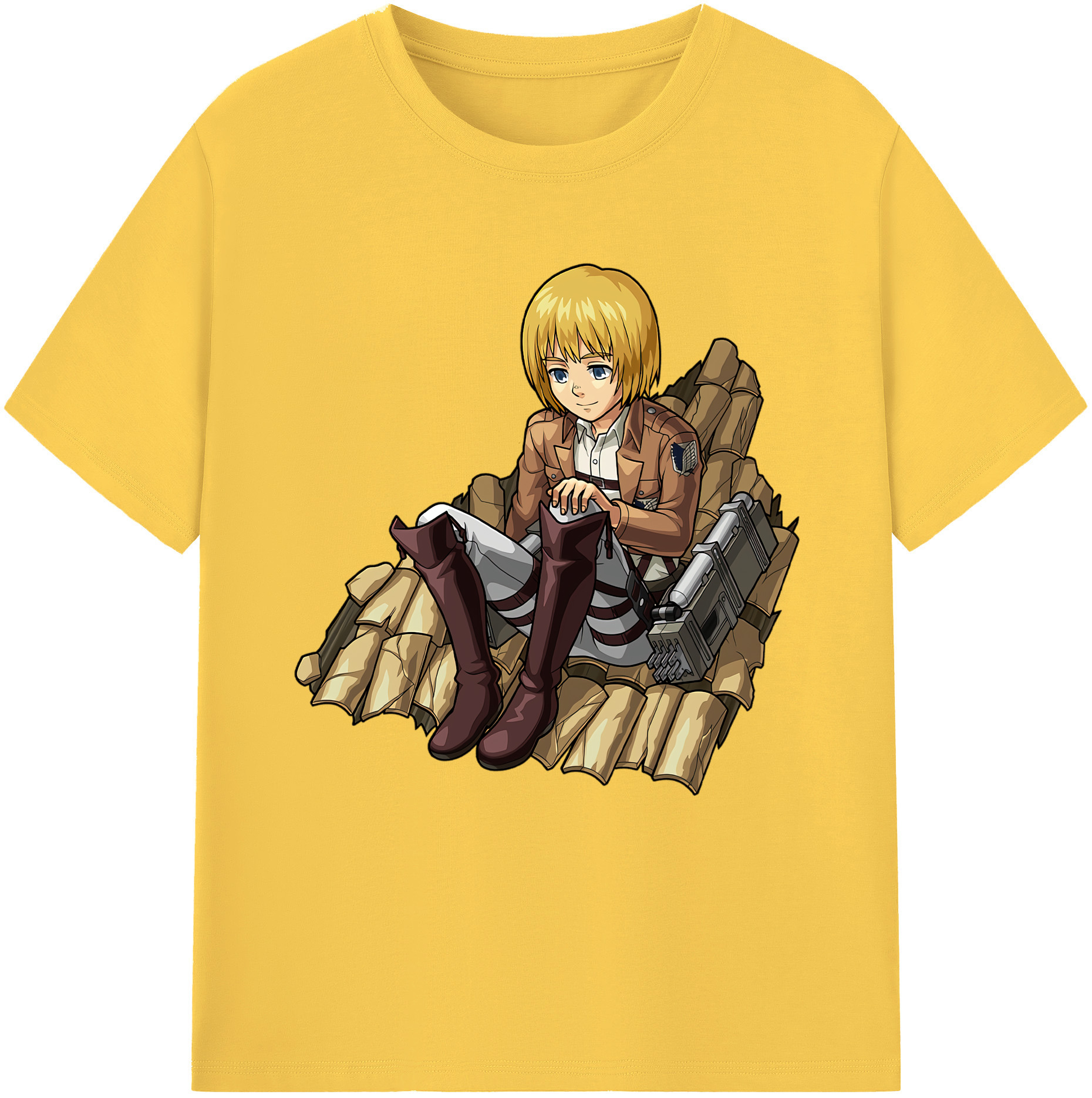 （画像用） 進撃の巨人 アルミン·アルレルト Attack on Titan Armin Arlert 綿100％半袖Tシャツ（フロントプリント）
