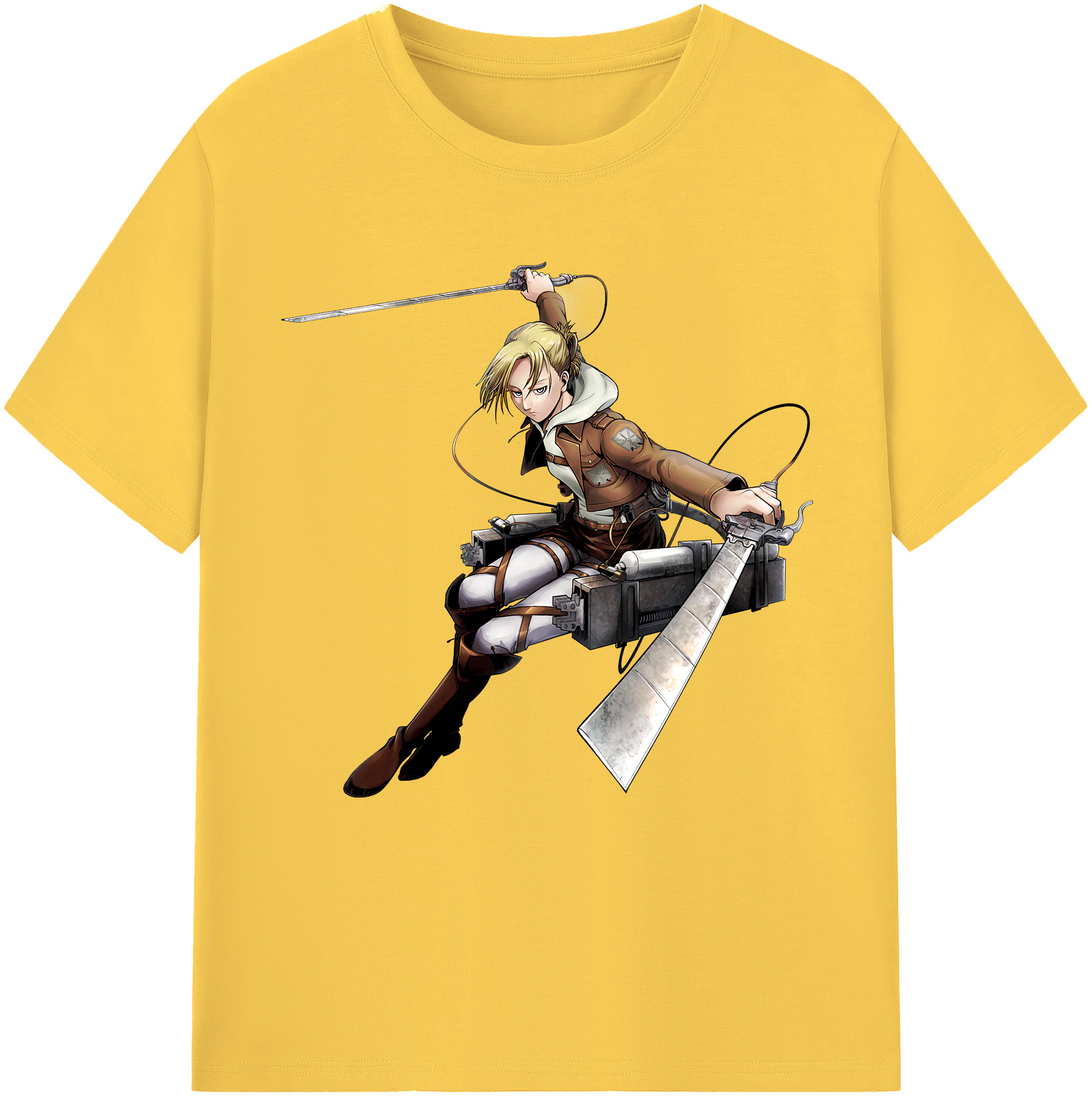 （画像用） 進撃の巨人 アニ・レオンハート Attack on Titan Annie Leonhart 綿100％半袖Tシャツ（フロントプリント）
