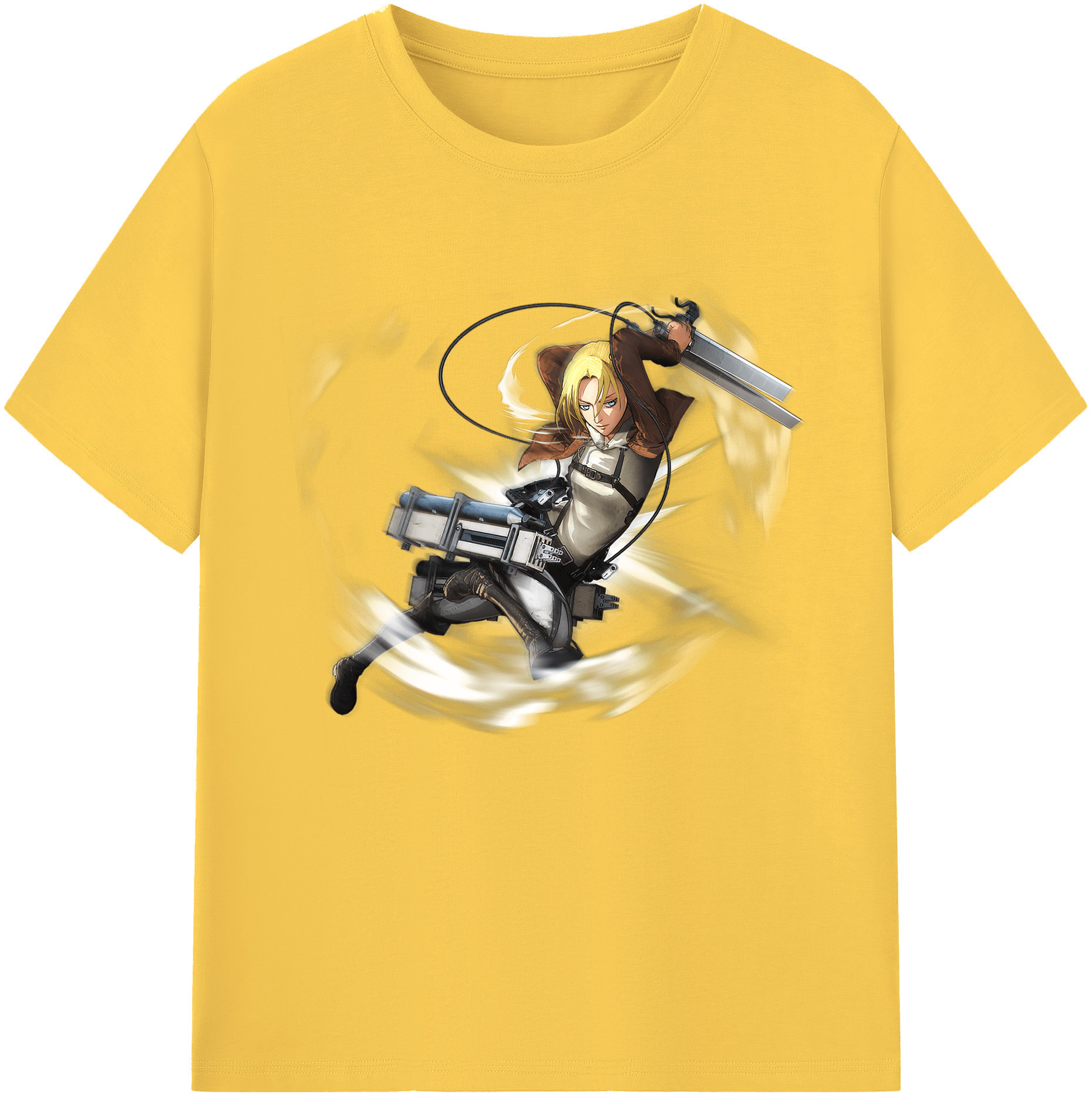 （画像用） 進撃の巨人 アニ・レオンハート Attack on Titan Annie Leonhart 綿100％半袖Tシャツ（フロントプリント）