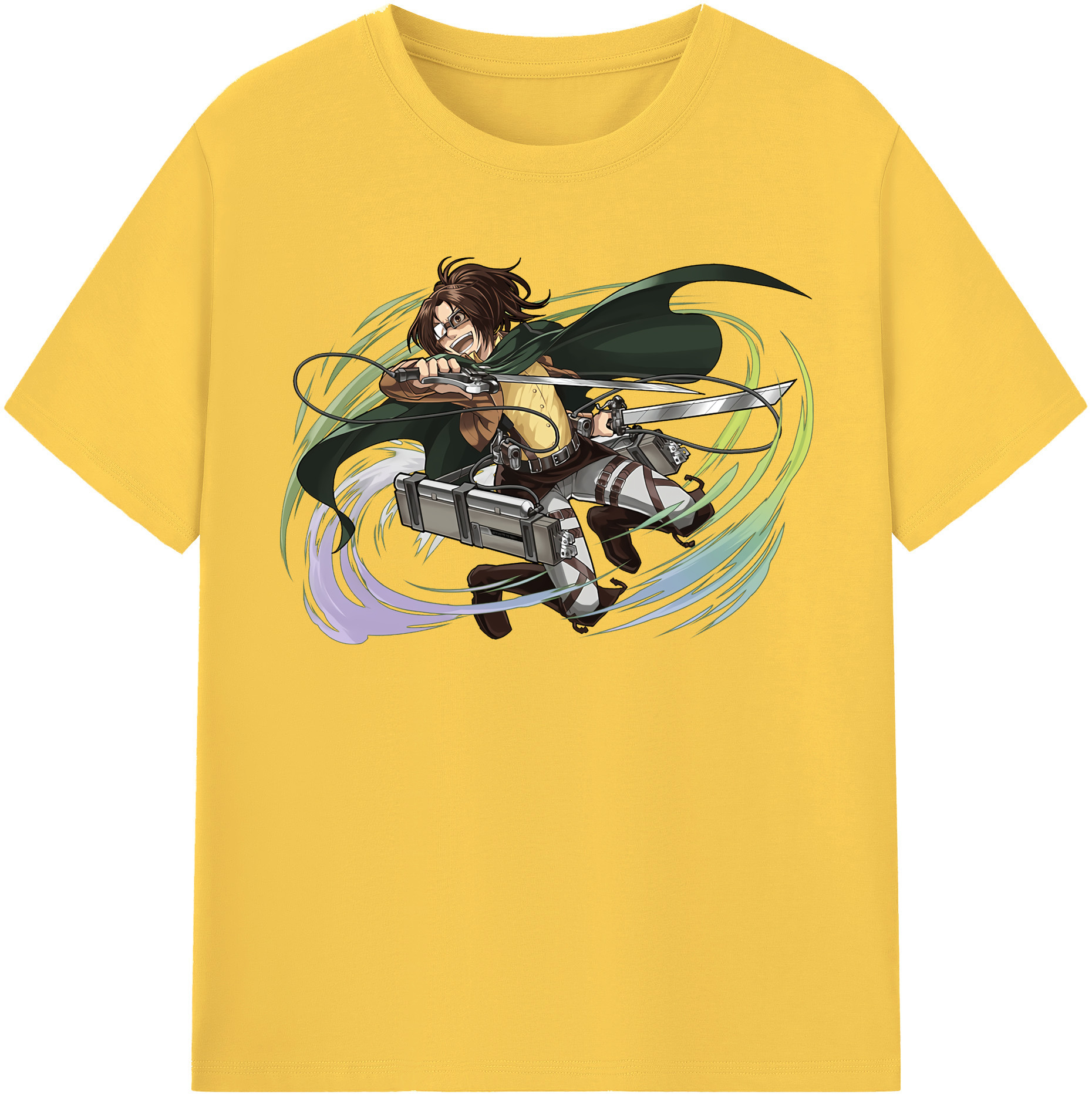 （画像用） 進撃の巨人 ハンジ·ゾエ Attack on Titan Hanji Zoe 綿100％半袖Tシャツ（フロントプリント）