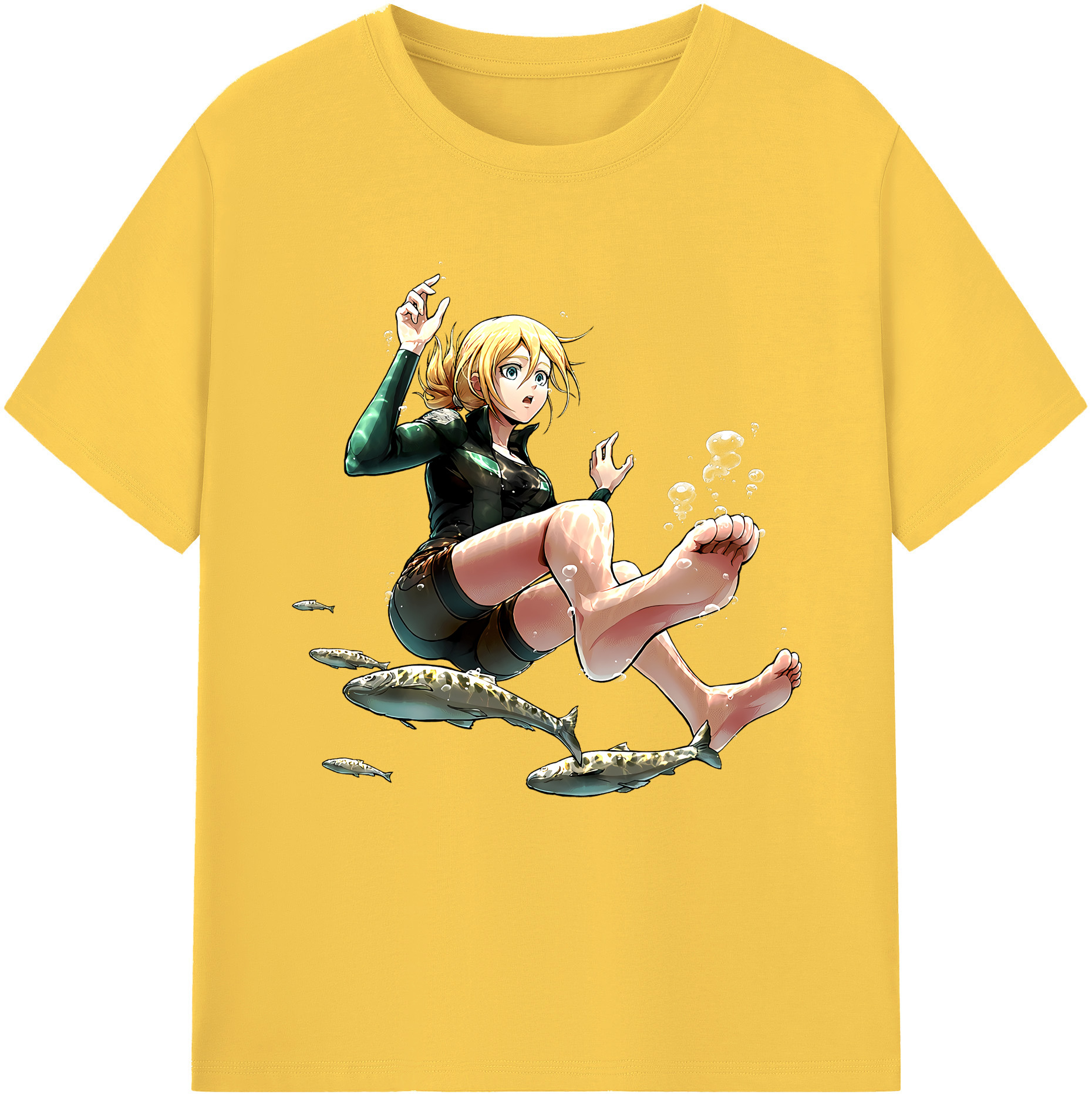 （画像用） 進撃の巨人 クリスタ·レンズ Attack on Titan Christa Lenz 綿100％半袖Tシャツ（フロントプリント）