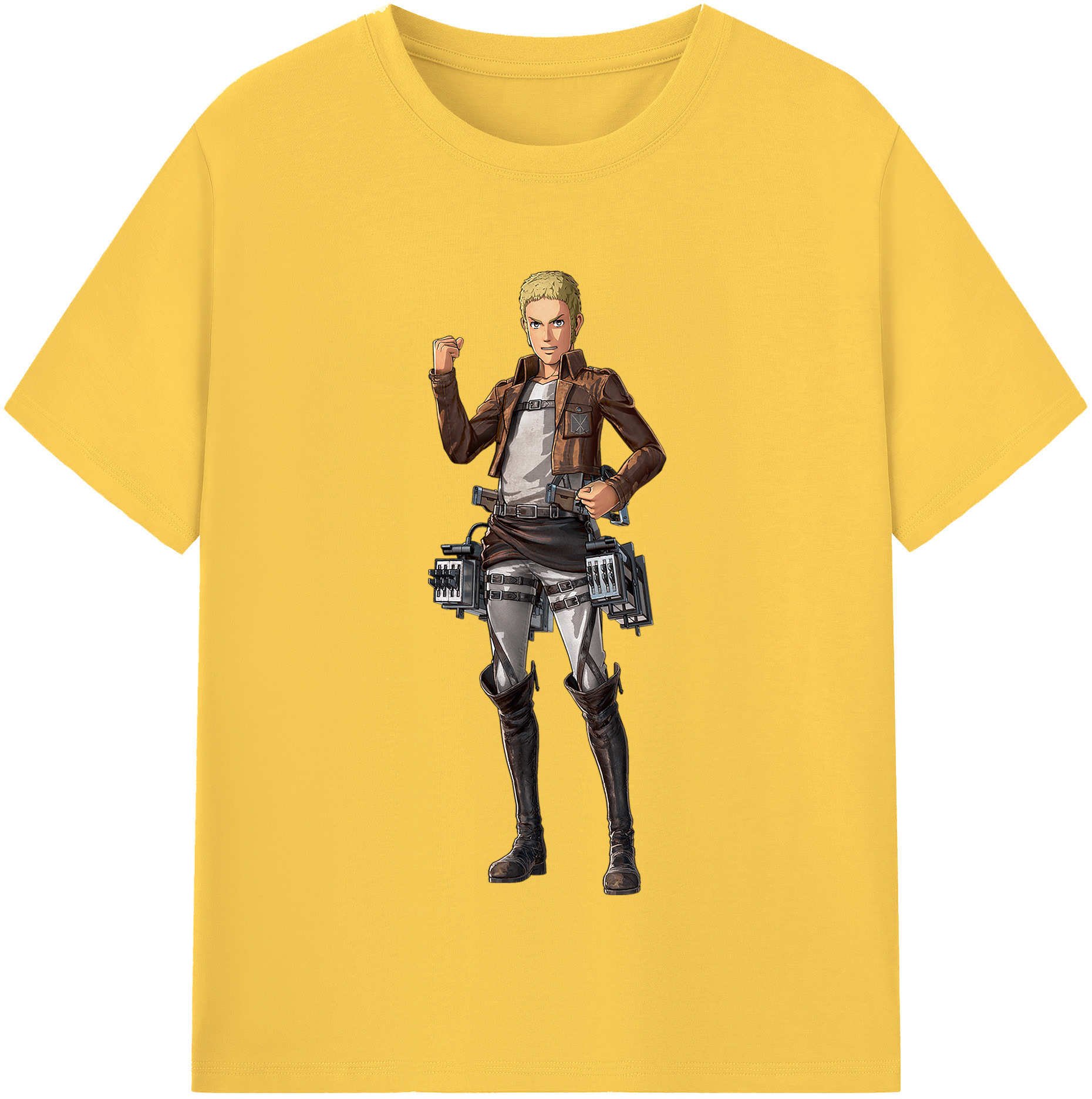 （画像用） 進撃の巨人 ライナー・ブラウン Attack on Titan Reiner Braun 綿100％半袖Tシャツ（フロントプリント）