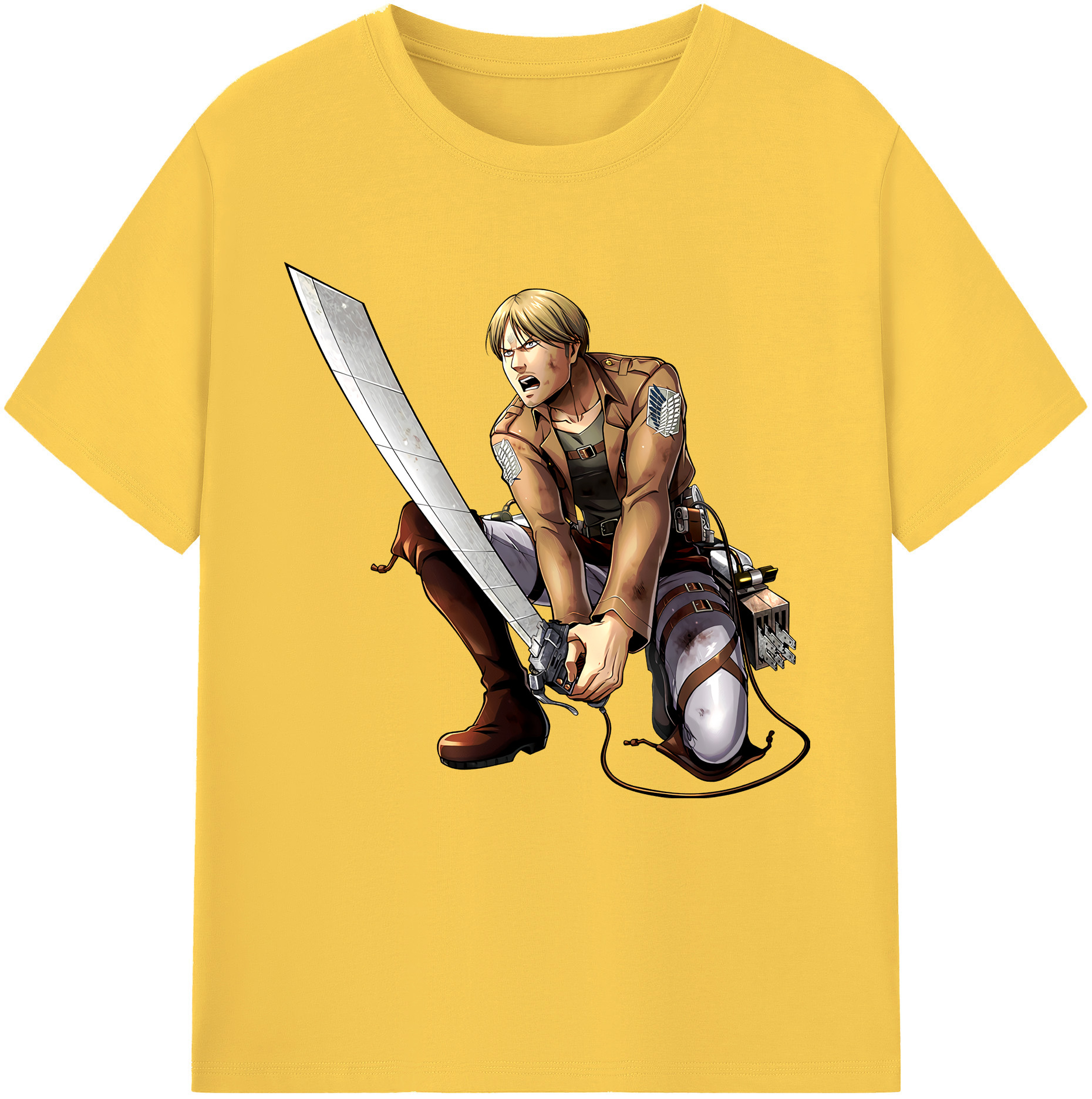 （画像用） 進撃の巨人 ミケ·ザカリアス Attack on Titan Mike Zakarius 綿100％半袖Tシャツ（フロントプリント）