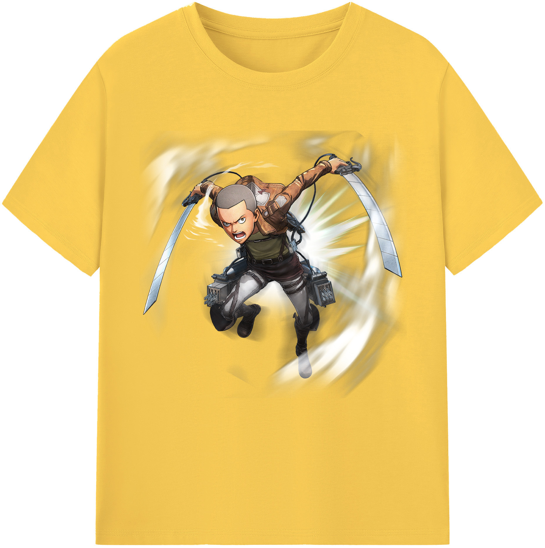 （画像用） 進撃の巨人 コニー·スプリンガー Attack on Titan Connie Springer 綿100％半袖Tシャツ（フロントプリント）