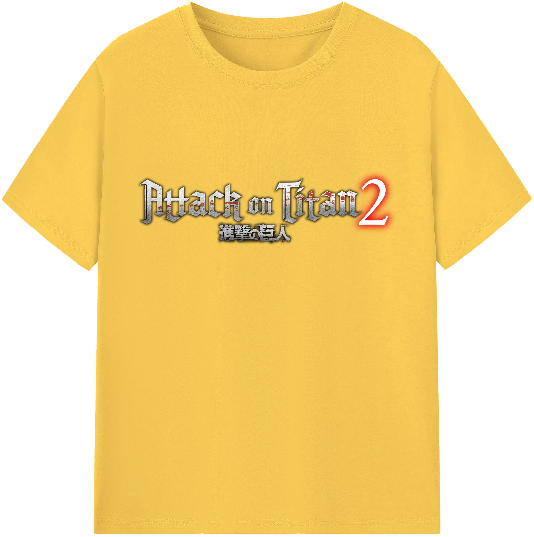 （画像用） 進撃の巨人 Attack on Titan 綿100％半袖Tシャツ（フロントプリント）