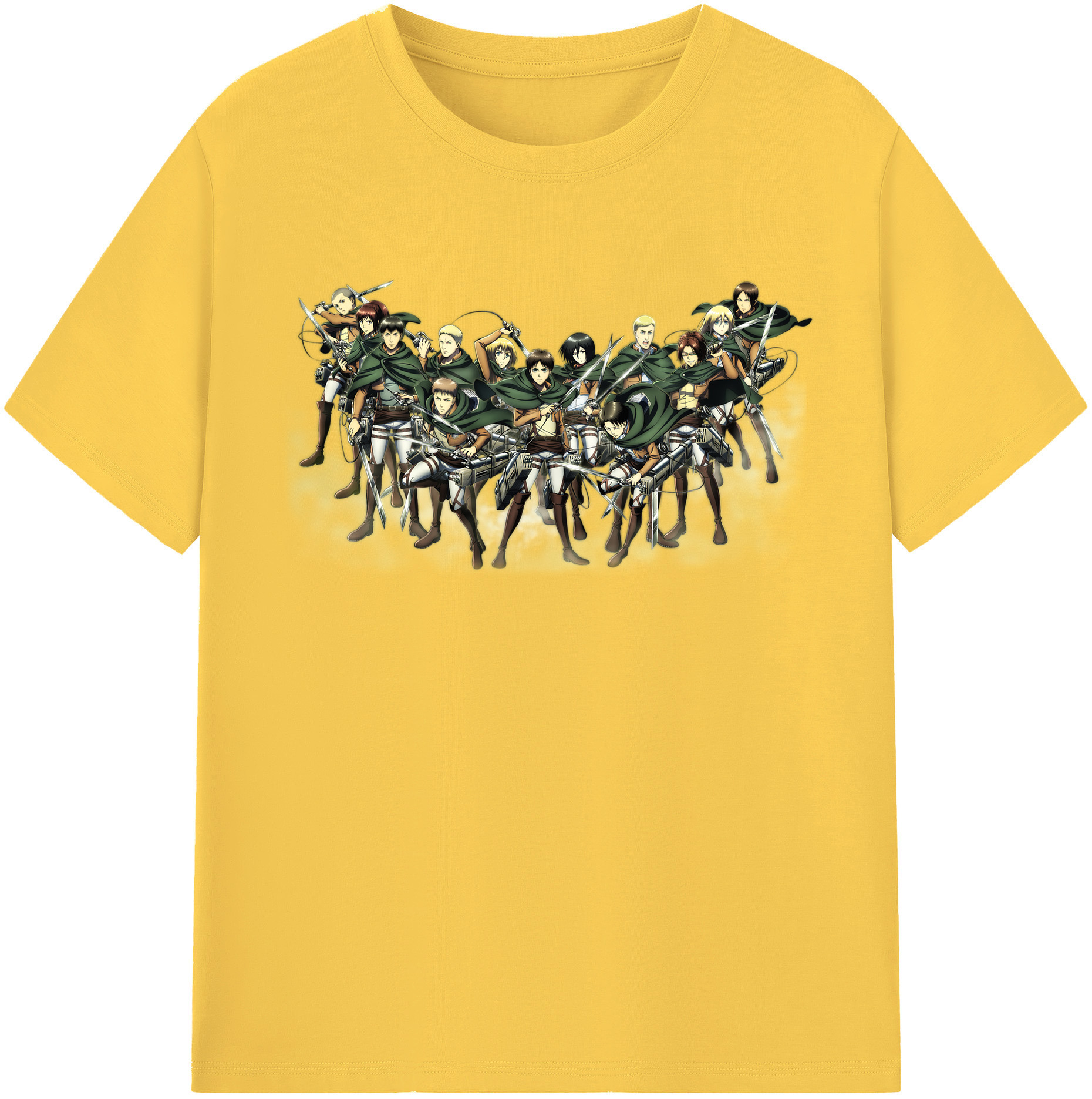 （画像用） 進撃の巨人 Attack on Titan 綿100％半袖Tシャツ（フロントプリント）