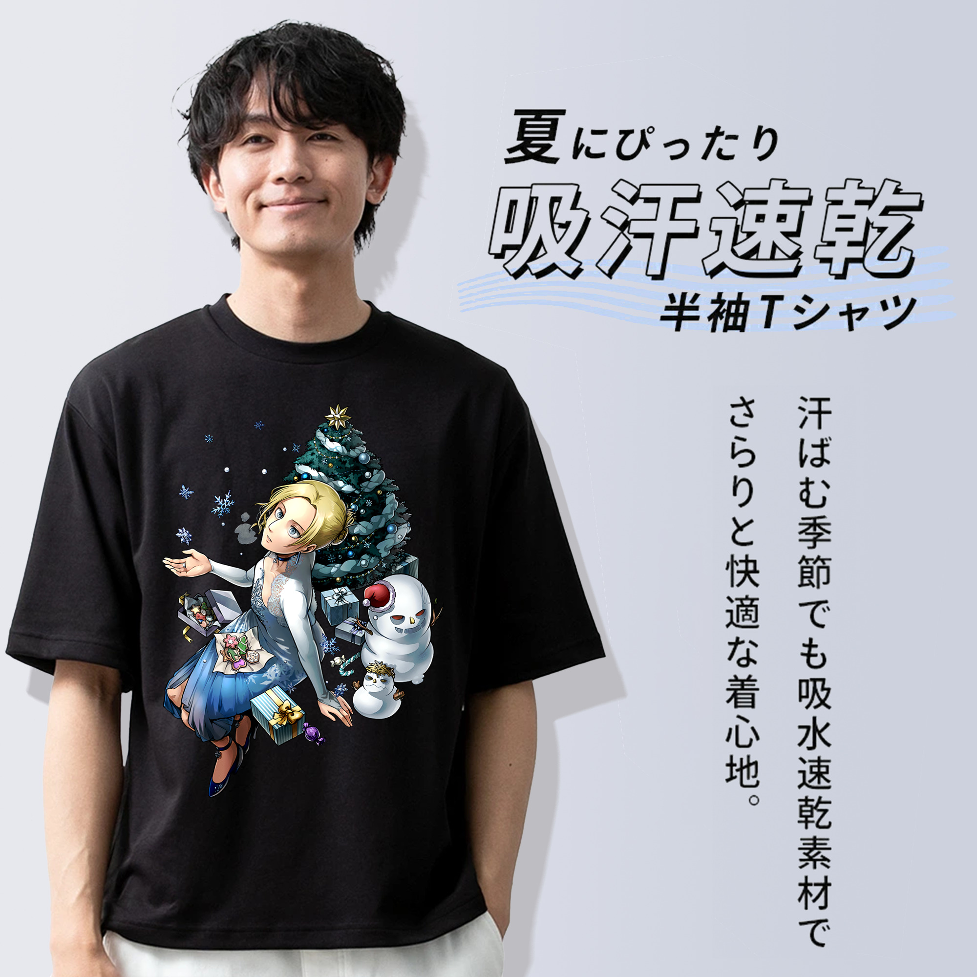 進撃の巨人 アニ・レオンハート Attack on Titan Annie Leonhart 綿100％半袖Tシャツ（フロントプリント）