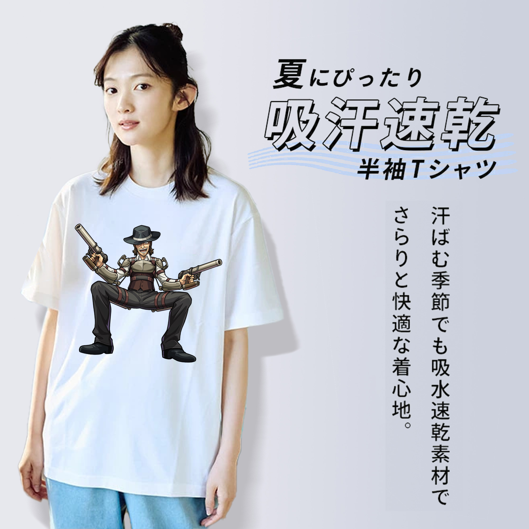進撃の巨人 ケニー·アッカーマン Attack on Titan Kenny Ackerman 綿100％半袖Tシャツ（フロントプリント）