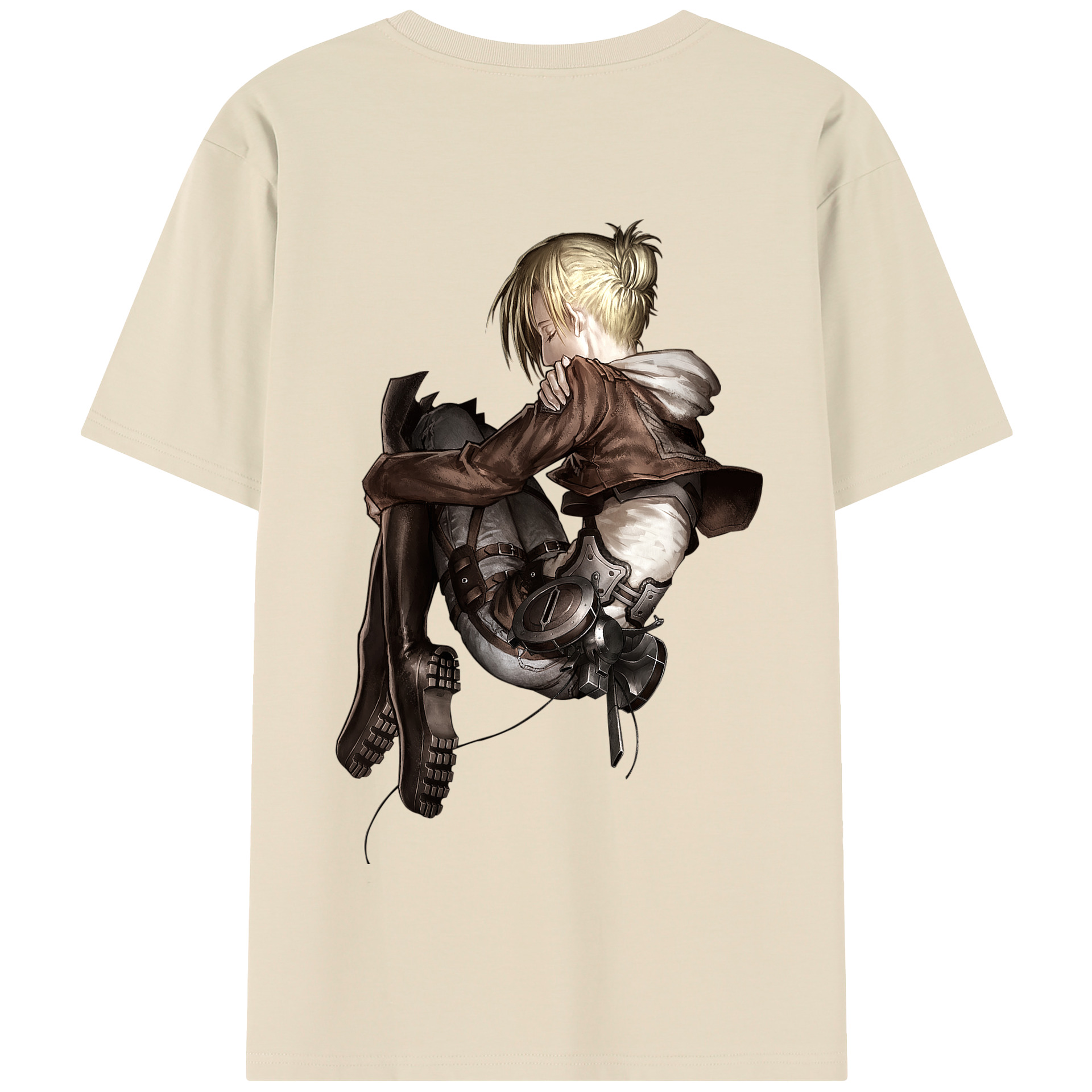 （画像用） 進撃の巨人 アニ・レオンハート Attack on Titan Annie Leonhart 綿100％半袖Tシャツ（背面プリント）