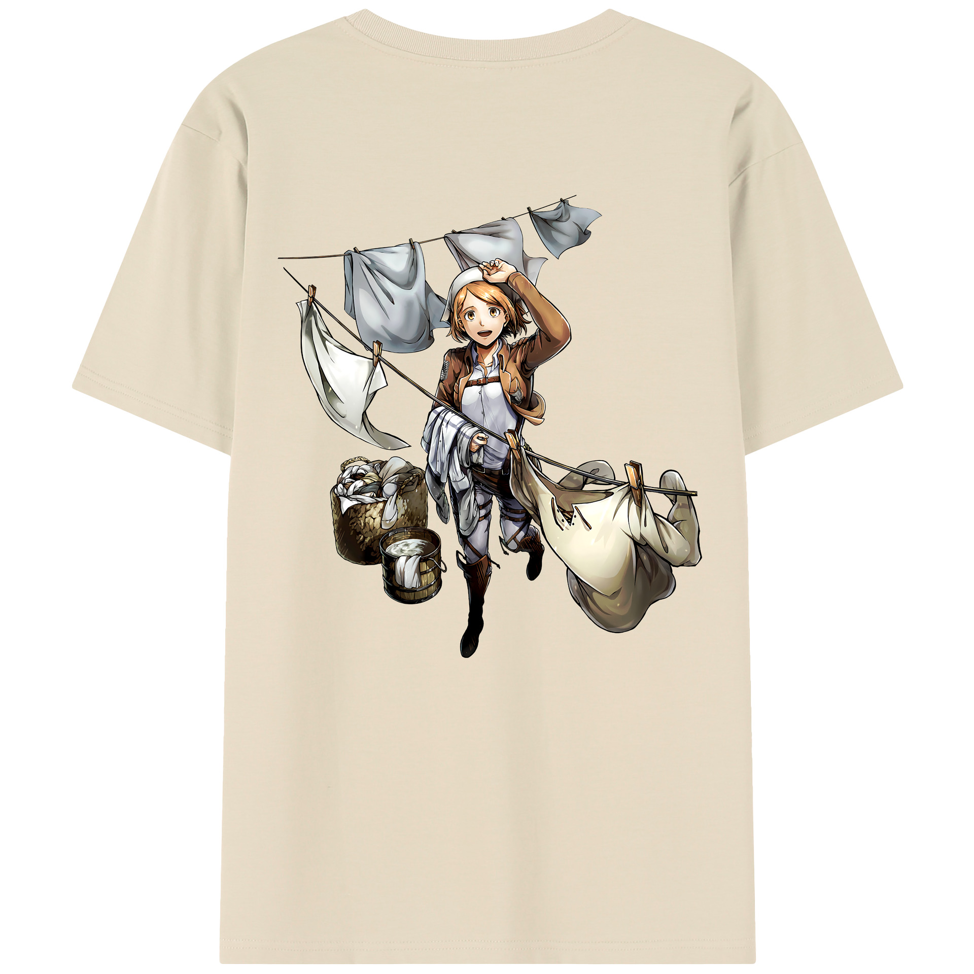 （画像用） 進撃の巨人 ペトラ·ラル Attack on Titan Petra Rall 綿100％半袖Tシャツ（背面プリント）