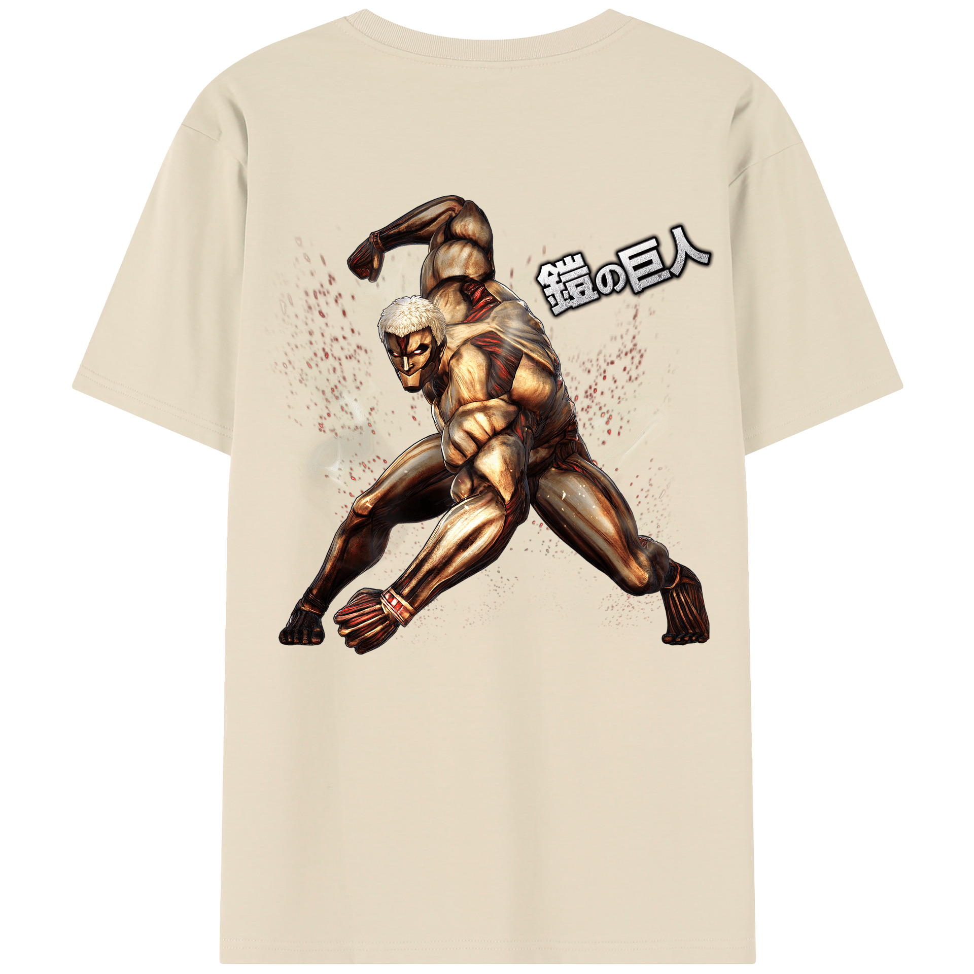 （画像用） 進撃の巨人 Attack on Titan 綿100％半袖Tシャツ（背面プリント）
