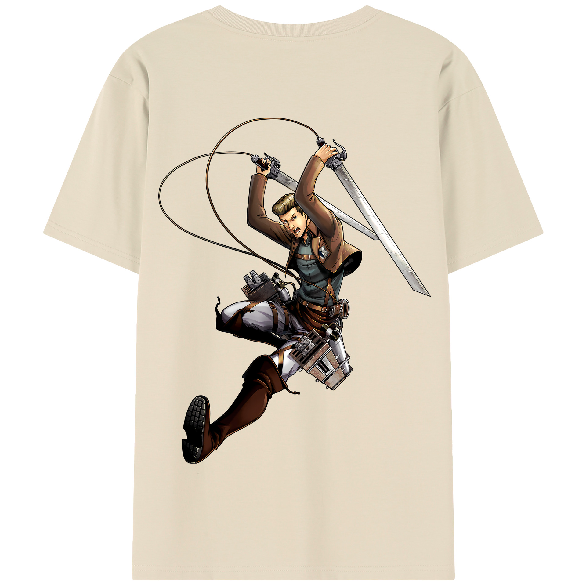 （画像用） 進撃の巨人 Attack on Titan 綿100％半袖Tシャツ（背面プリント）