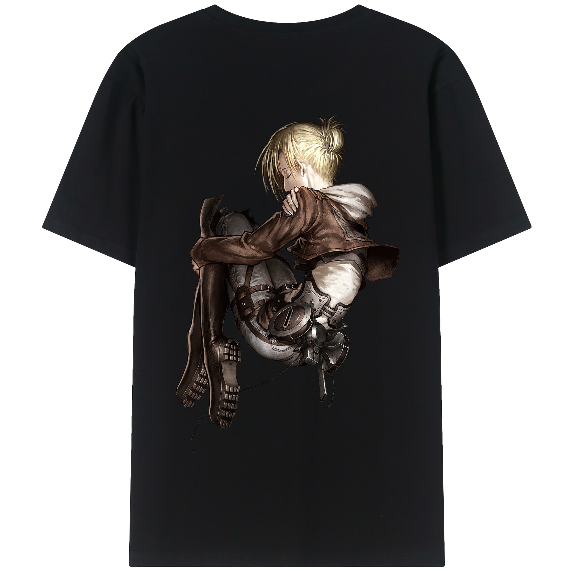 （画像用） 進撃の巨人 アニ・レオンハート Attack on Titan Annie Leonhart 綿100％半袖Tシャツ（背面プリント）