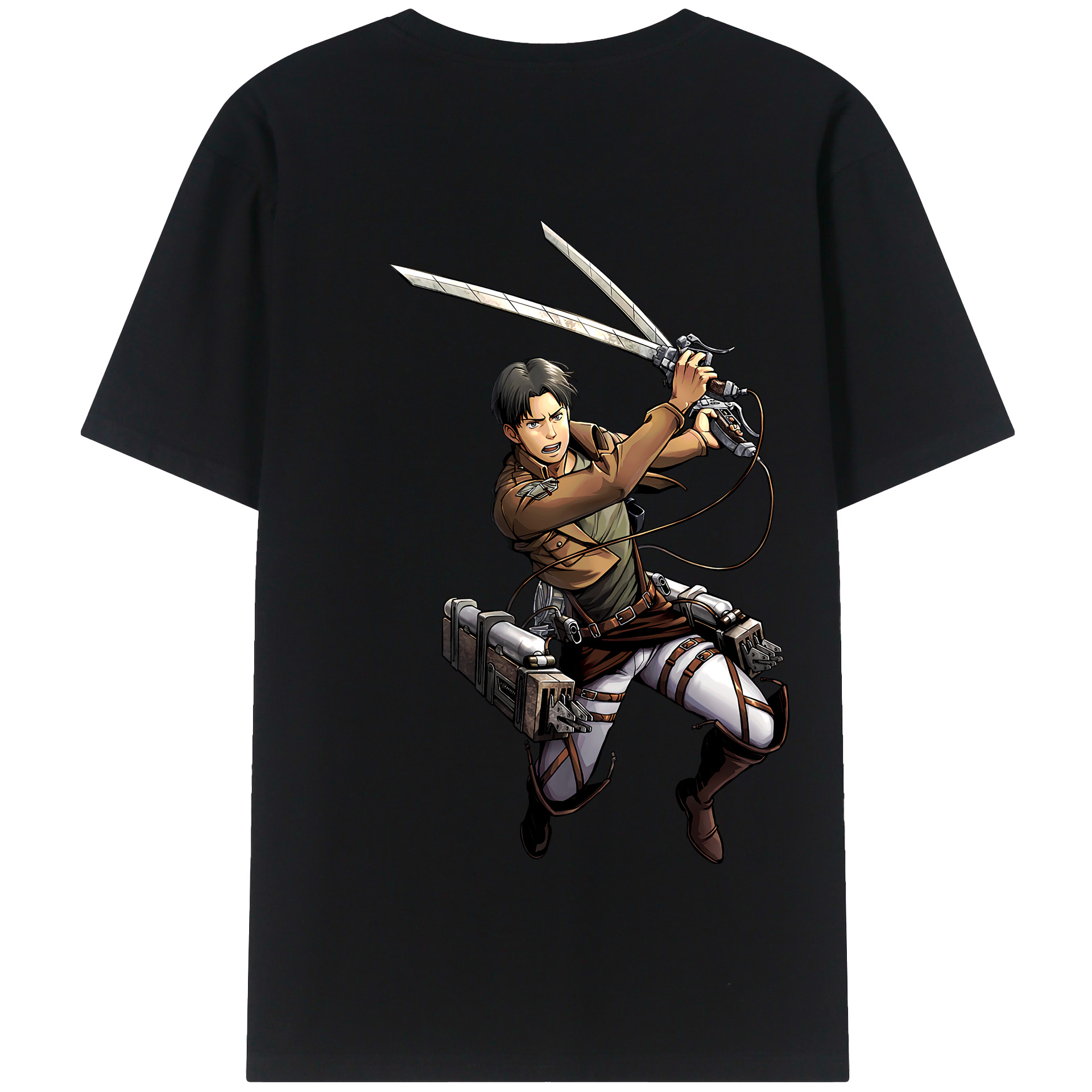 （画像用） 進撃の巨人 Attack on Titan 綿100％半袖Tシャツ（背面プリント）