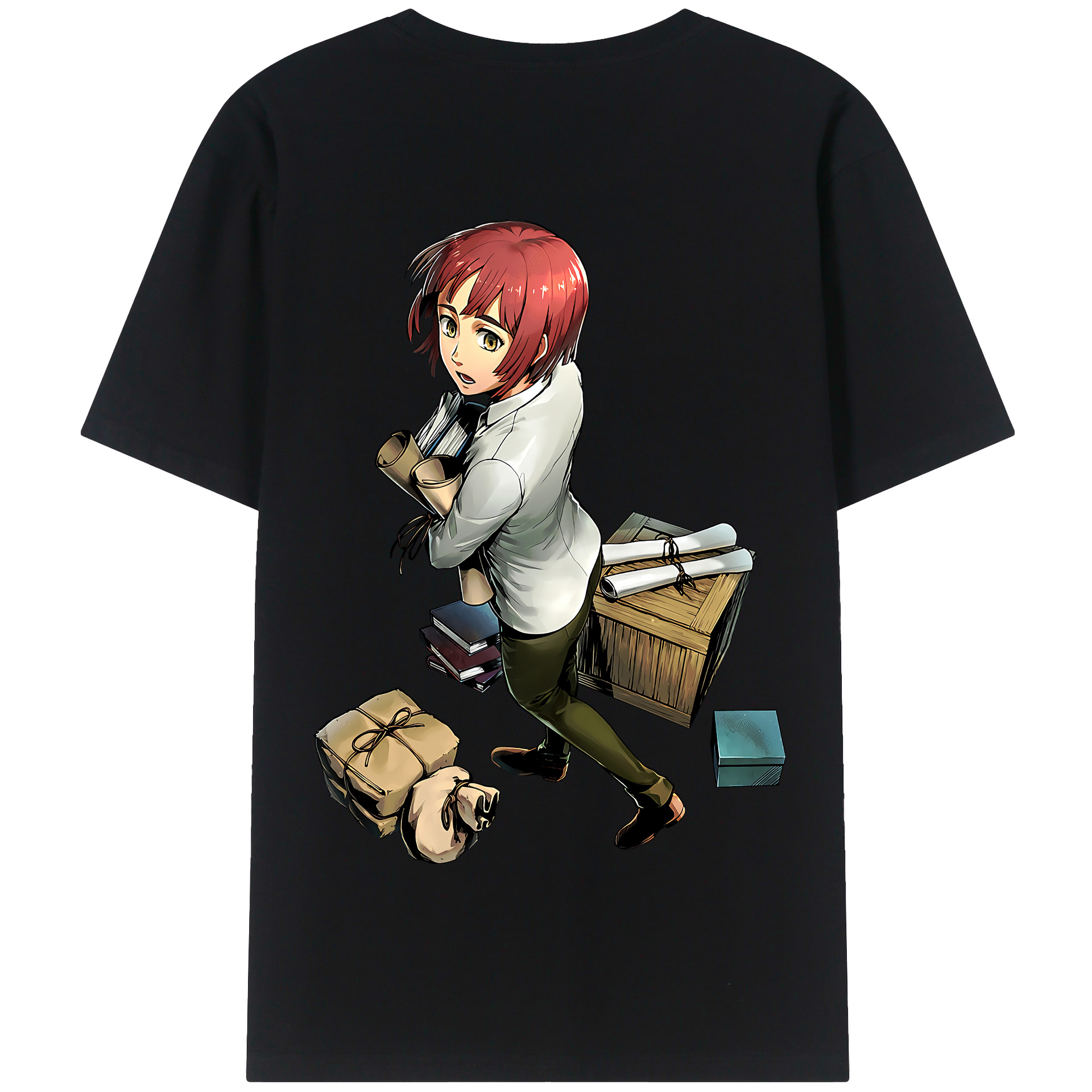 （画像用） 進撃の巨人 Attack on Titan 綿100％半袖Tシャツ（背面プリント）