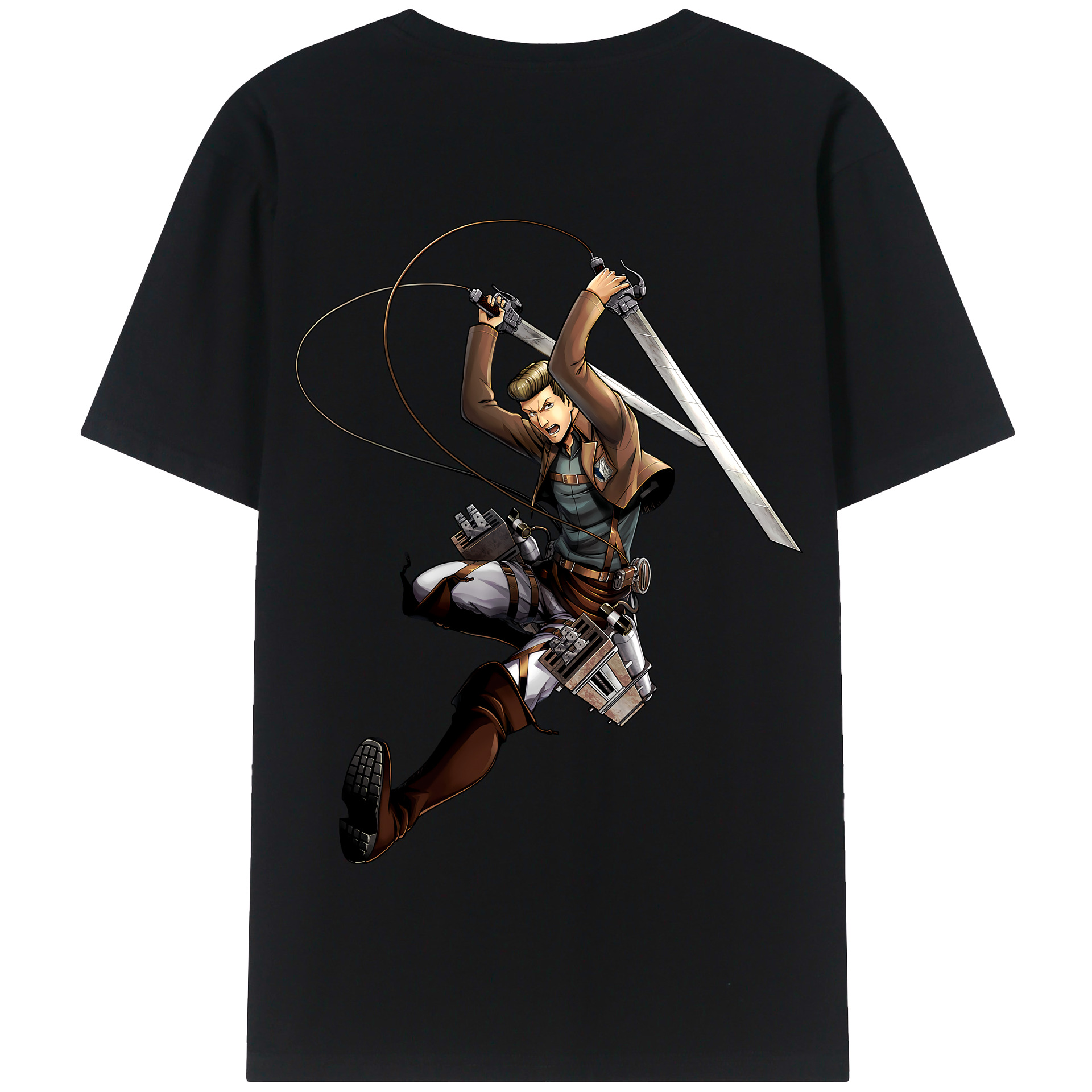 （画像用） 進撃の巨人 Attack on Titan 綿100％半袖Tシャツ（背面プリント）