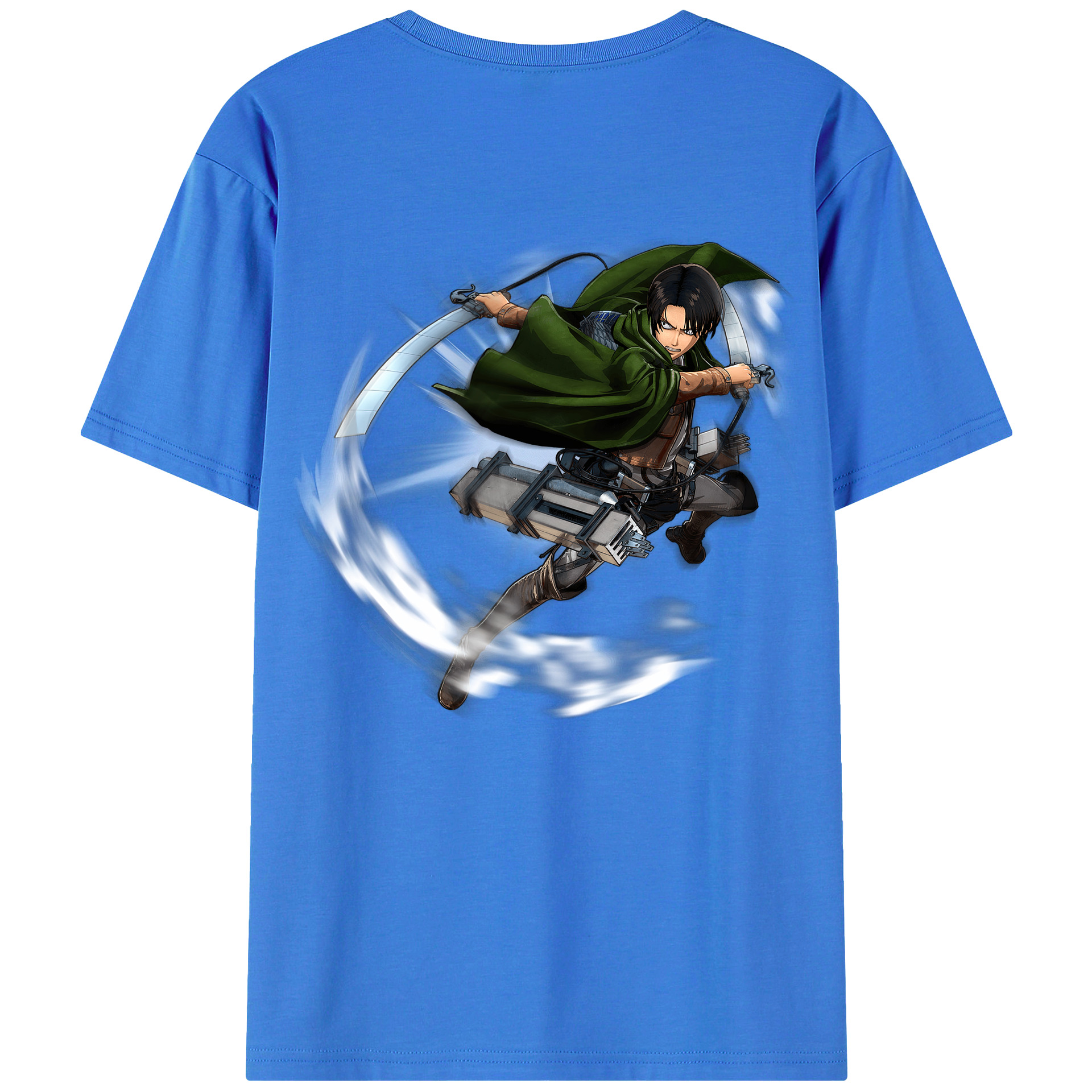 （画像用） 進撃の巨人 リヴァイ·アッカーマン Attack on Titan Levi Ackerman 綿100％半袖Tシャツ（背面プリント）