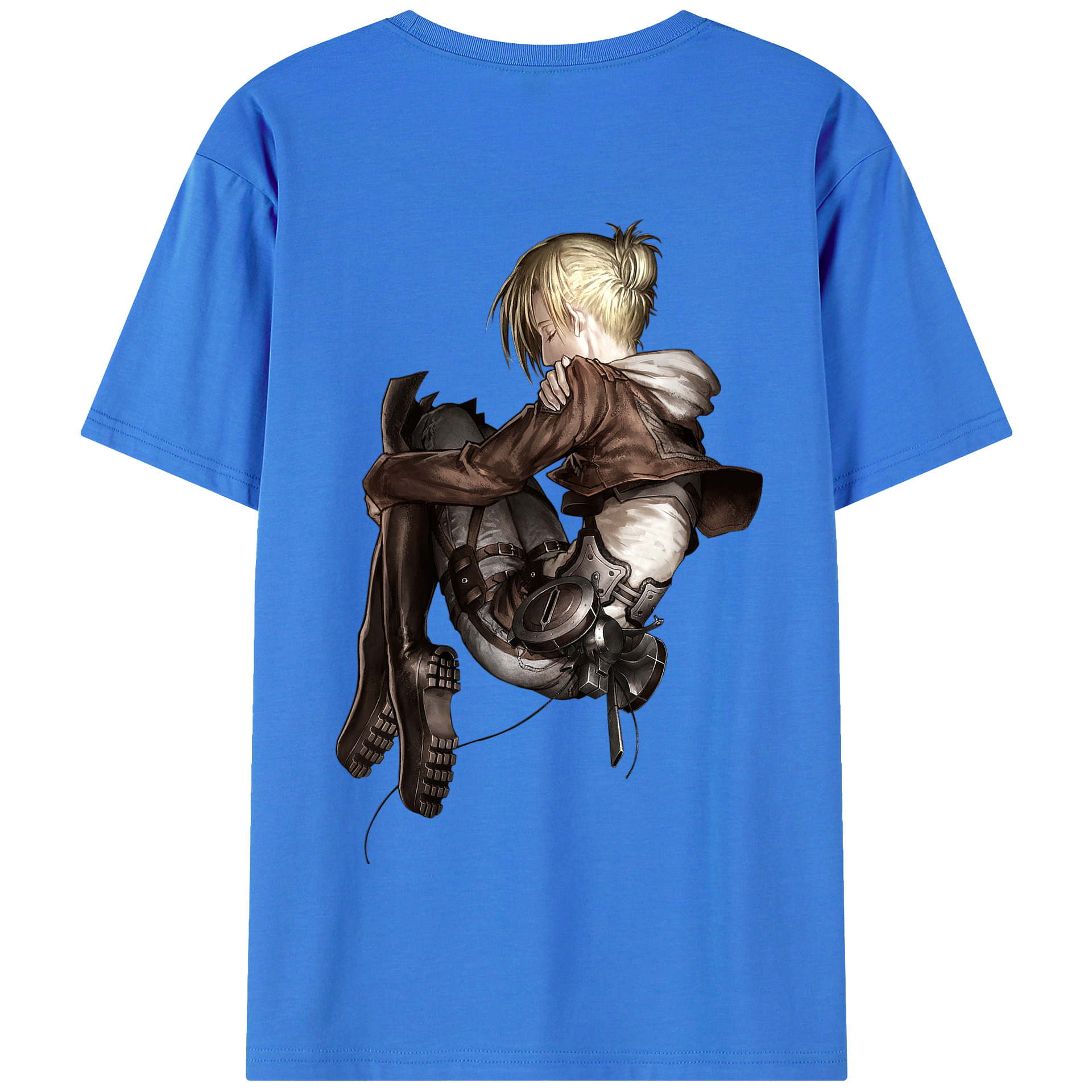 （画像用） 進撃の巨人 アニ・レオンハート Attack on Titan Annie Leonhart 綿100％半袖Tシャツ（背面プリント）