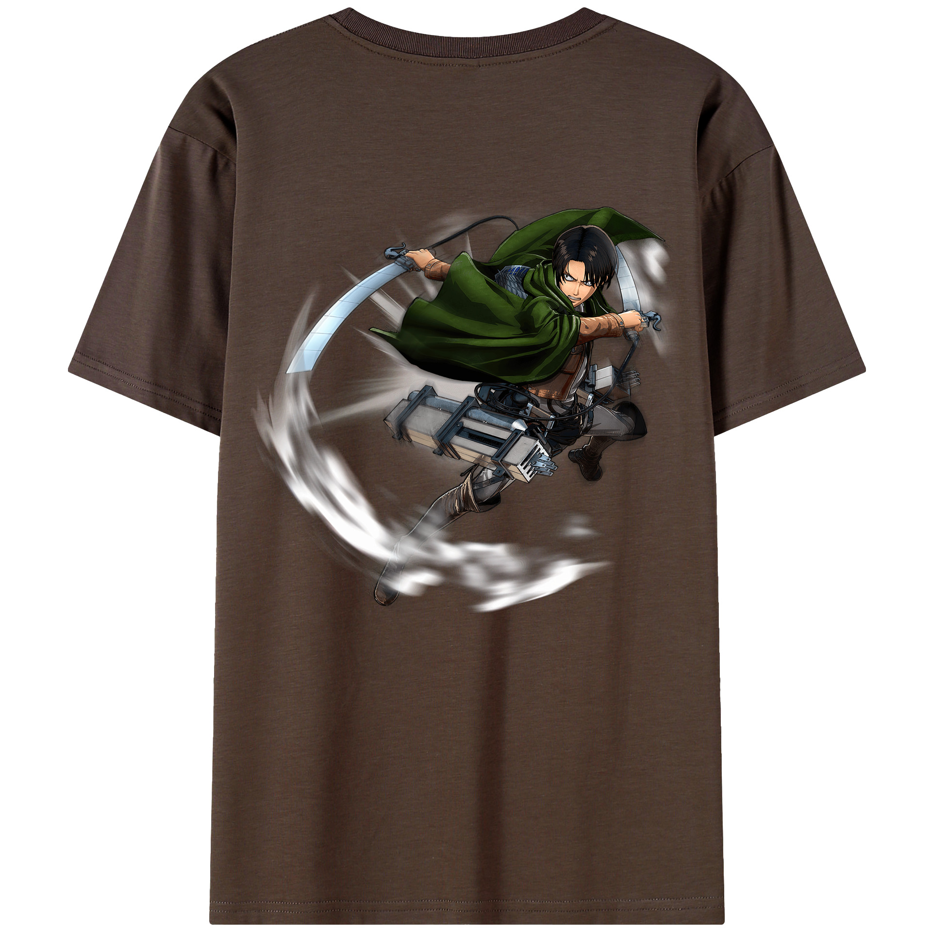 （画像用） 進撃の巨人 リヴァイ·アッカーマン Attack on Titan Levi Ackerman 綿100％半袖Tシャツ（背面プリント）