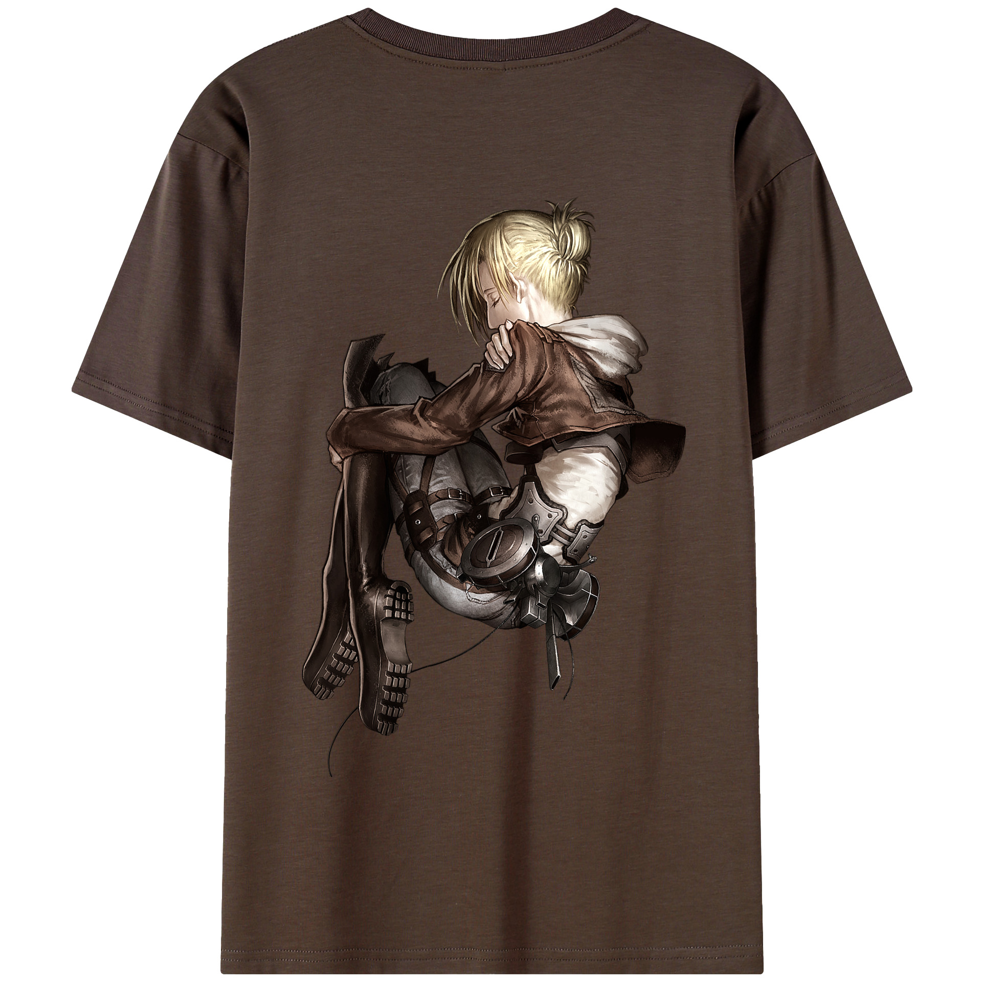 （画像用） 進撃の巨人 アニ・レオンハート Attack on Titan Annie Leonhart 綿100％半袖Tシャツ（背面プリント）