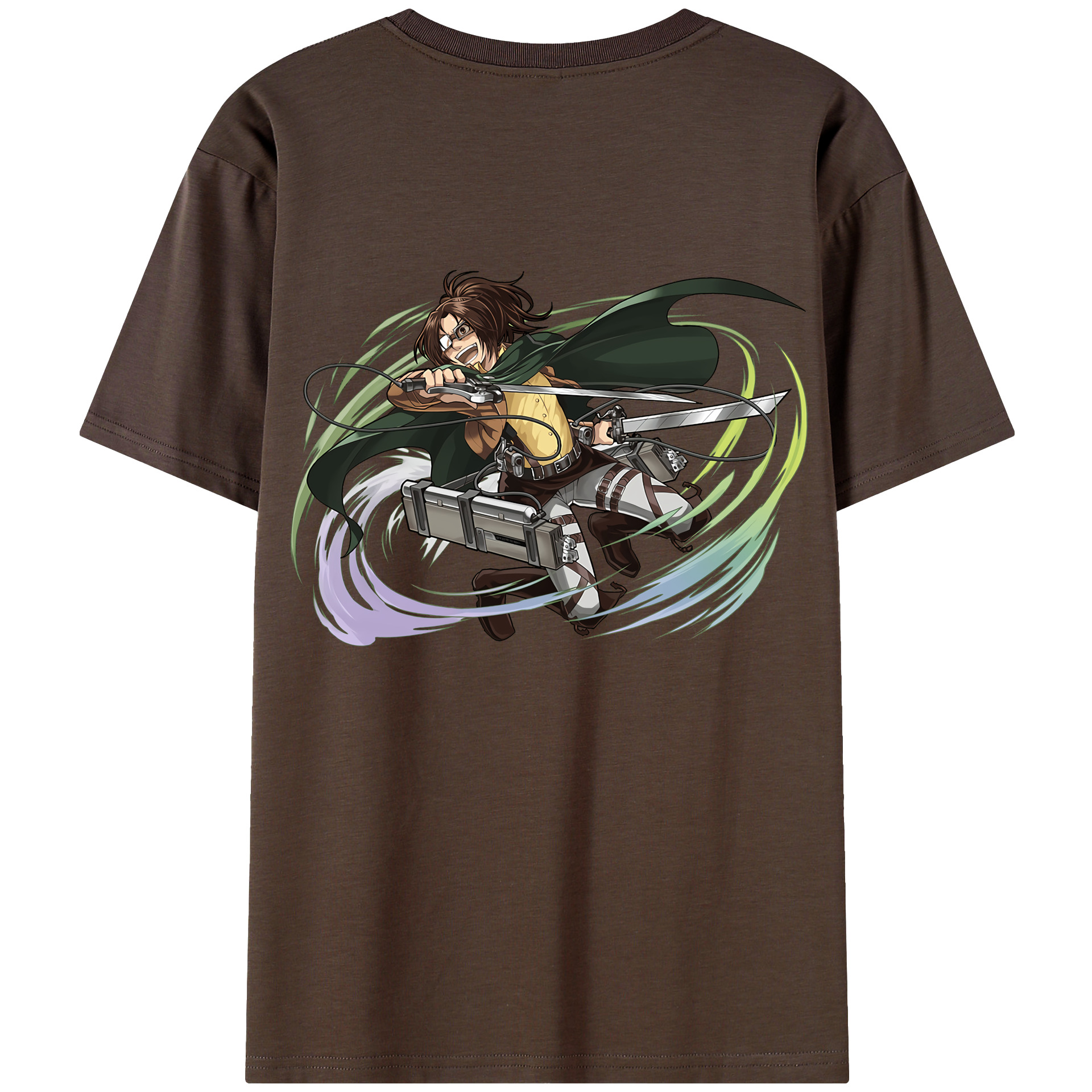 （画像用） 進撃の巨人 ハンジ·ゾエ Attack on Titan Hanji Zoe 綿100％半袖Tシャツ（背面プリント）