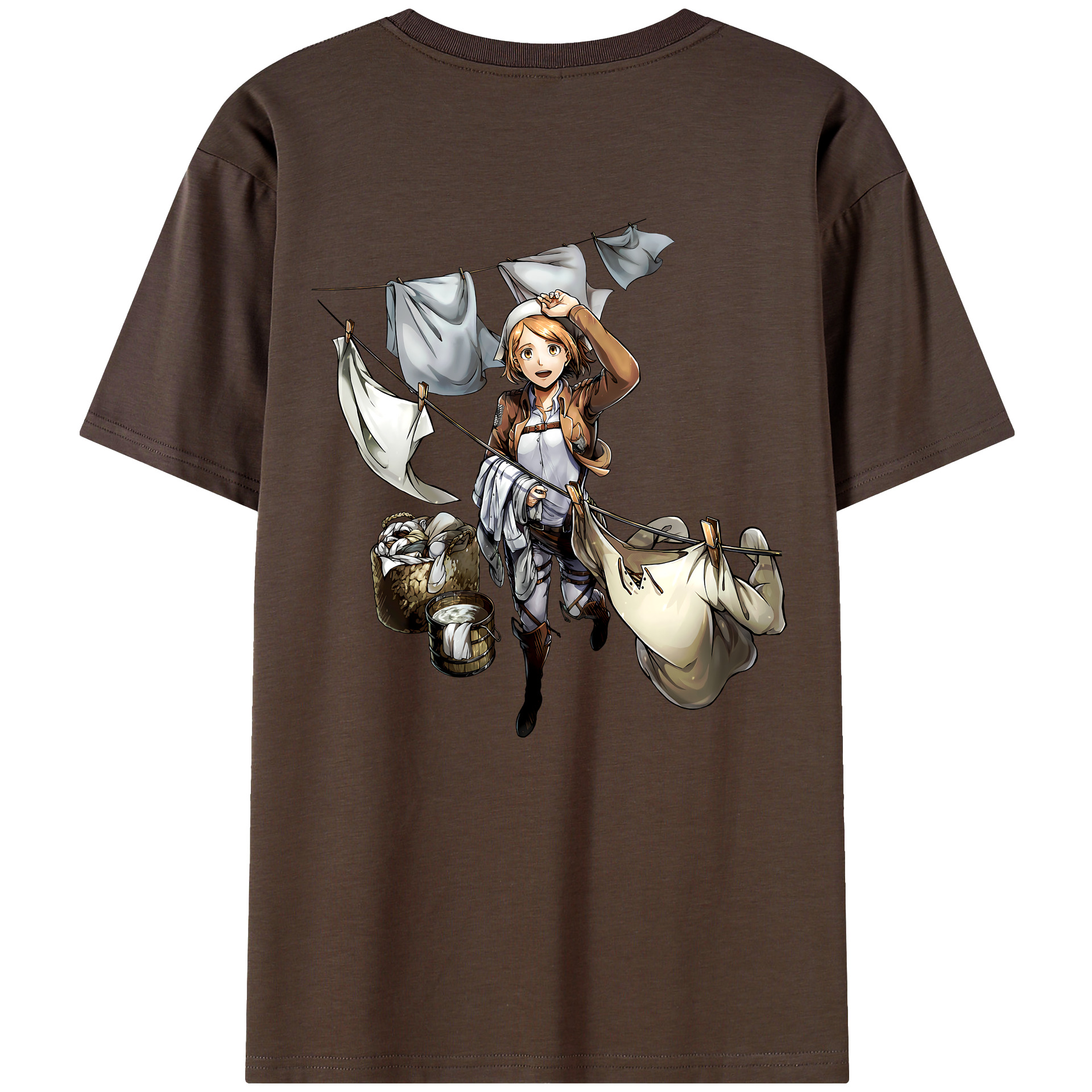 （画像用） 進撃の巨人 ペトラ·ラル Attack on Titan Petra Rall 綿100％半袖Tシャツ（背面プリント）