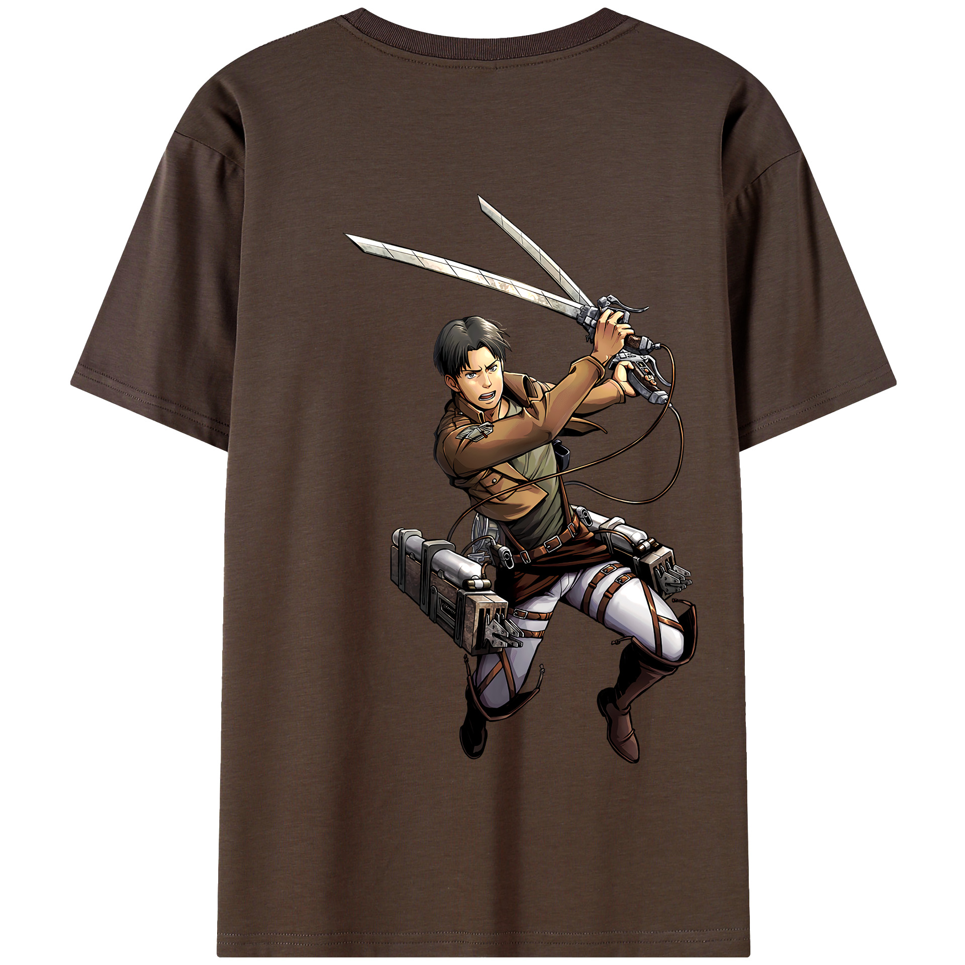 （画像用） 進撃の巨人 Attack on Titan 綿100％半袖Tシャツ（背面プリント）