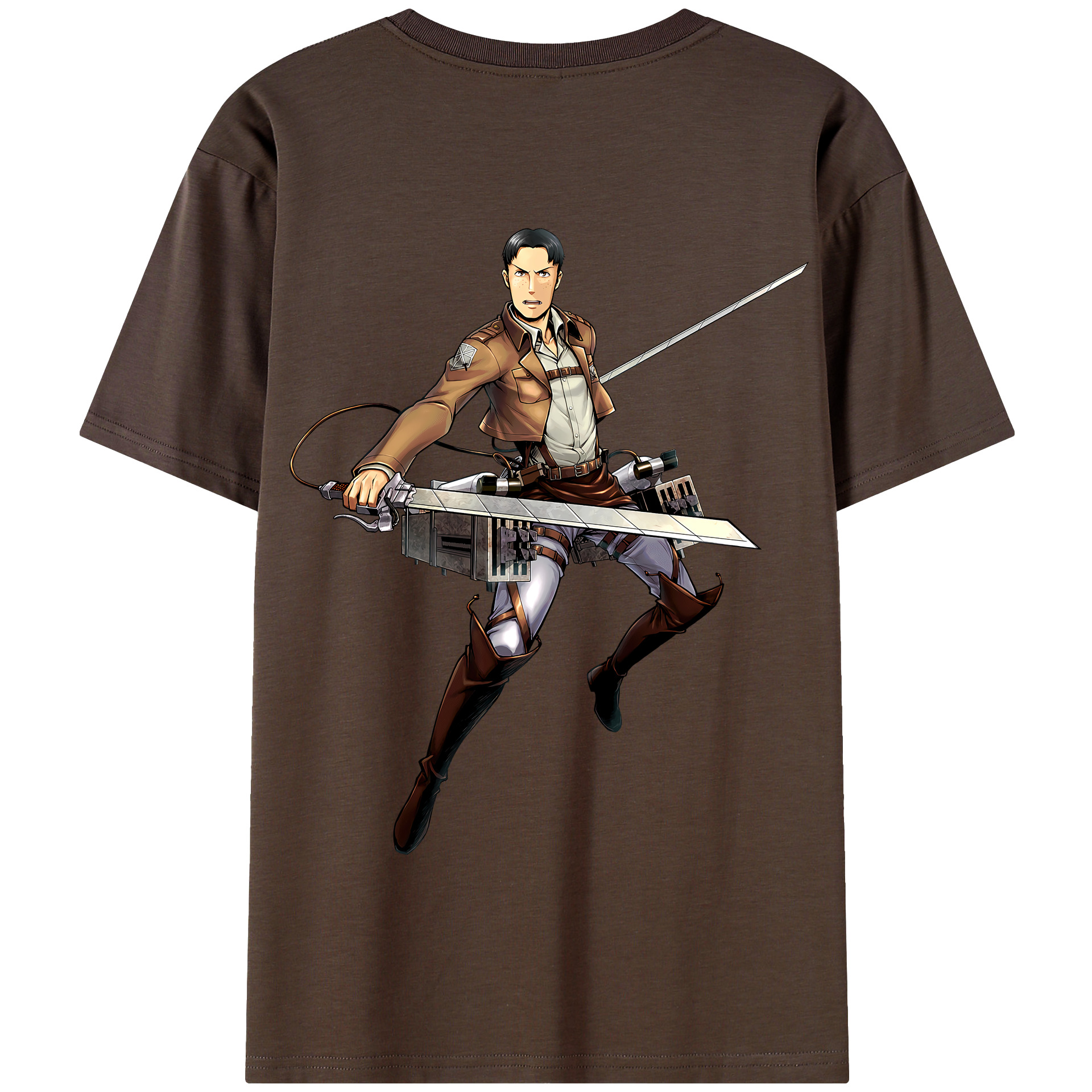 （画像用） 進撃の巨人 Attack on Titan 綿100％半袖Tシャツ（背面プリント）