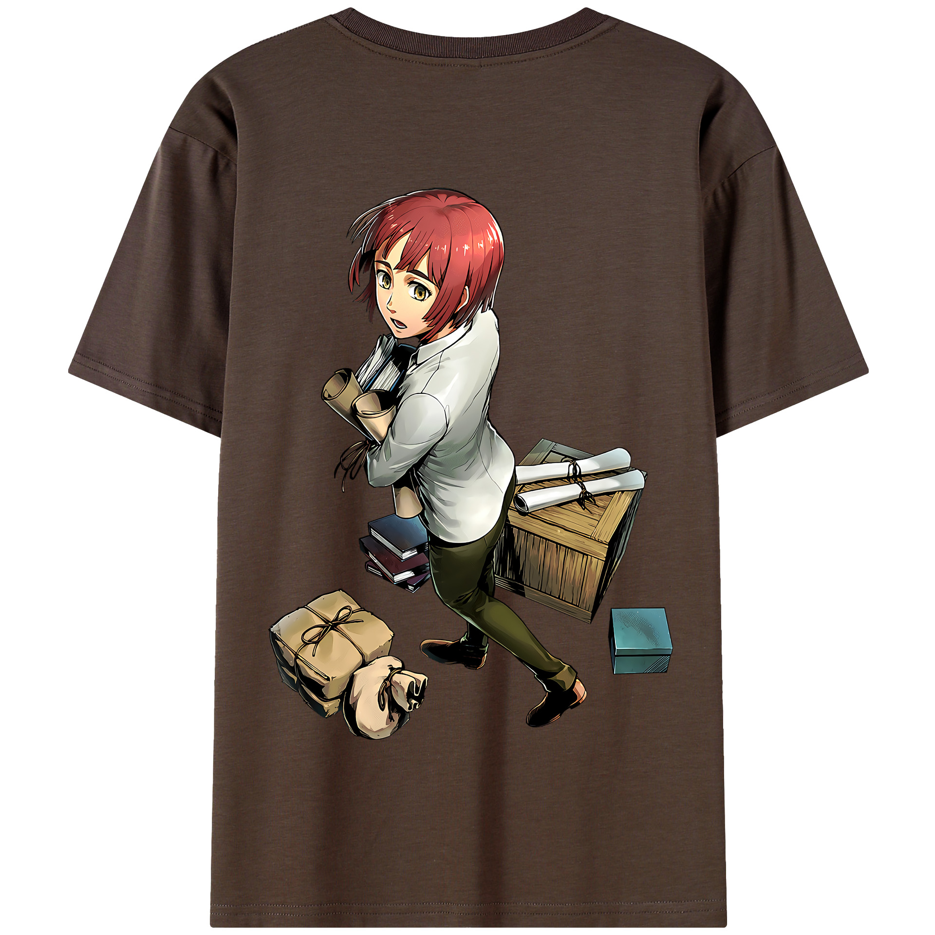 （画像用） 進撃の巨人 Attack on Titan 綿100％半袖Tシャツ（背面プリント）