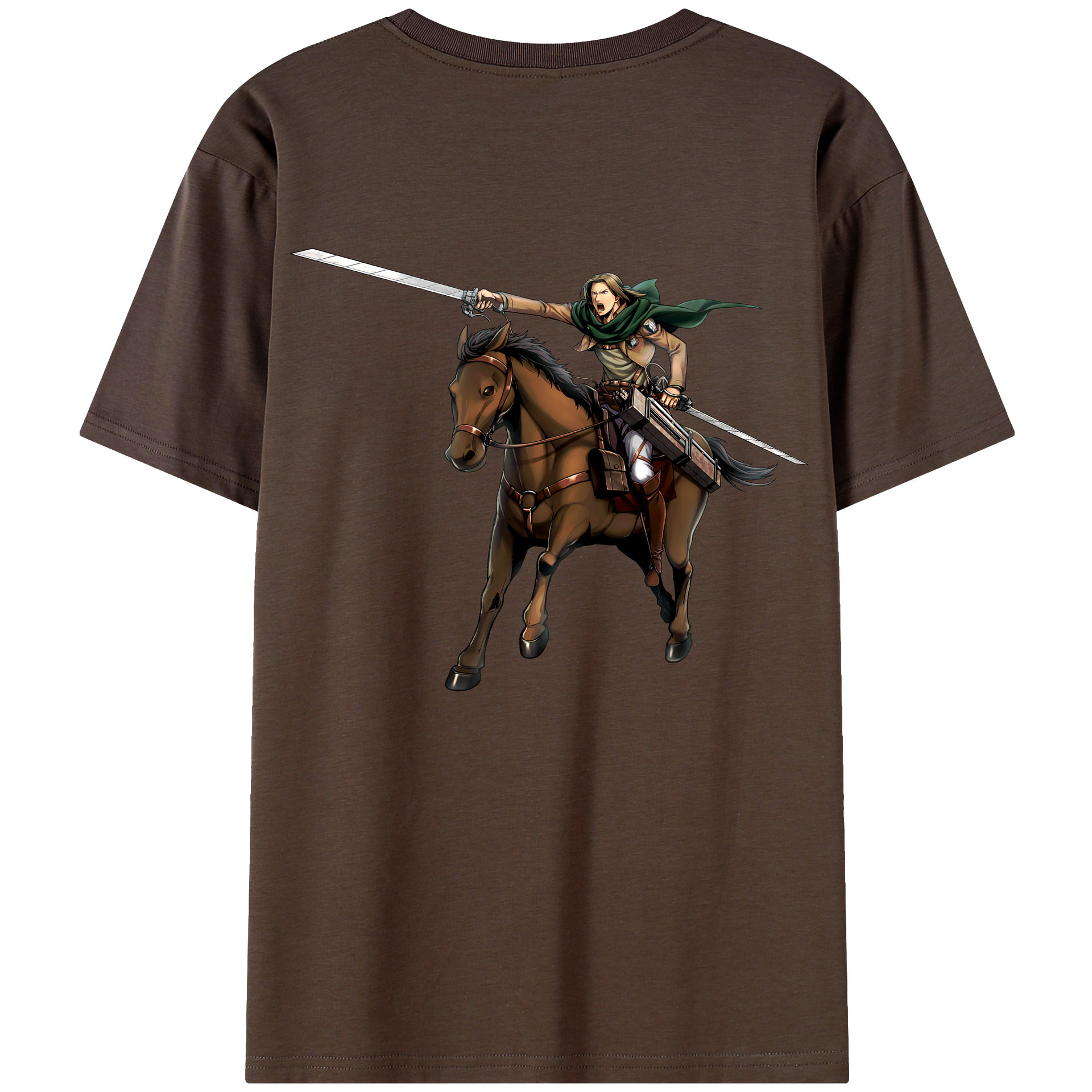 （画像用） 進撃の巨人 Attack on Titan 綿100％半袖Tシャツ（背面プリント）