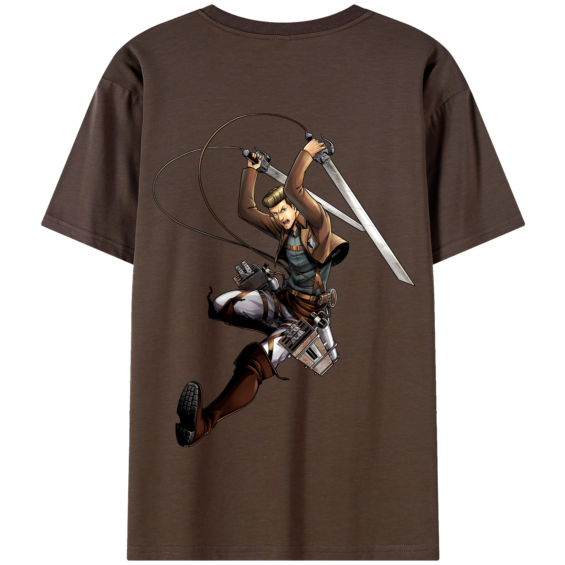 （画像用） 進撃の巨人 Attack on Titan 綿100％半袖Tシャツ（背面プリント）