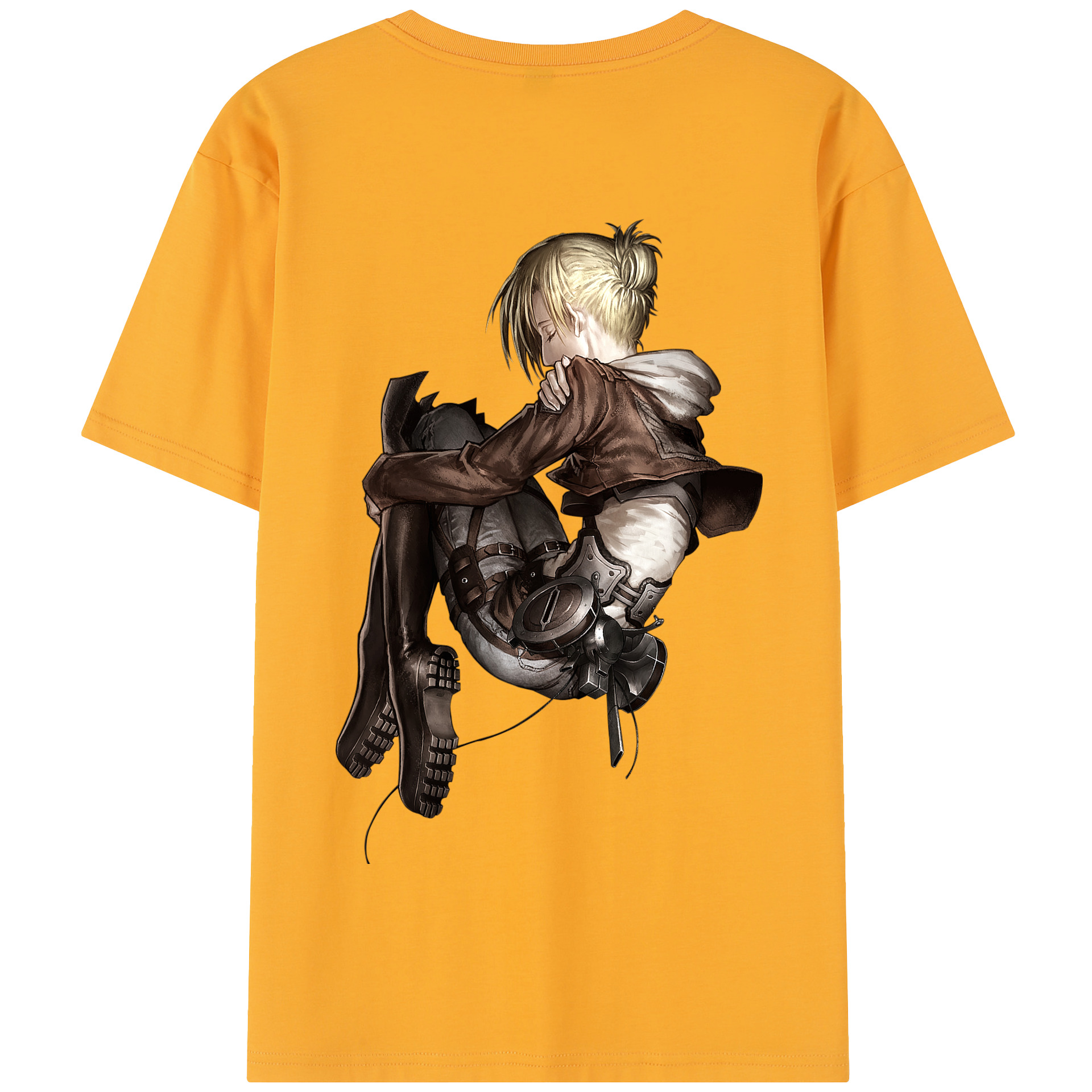 （画像用） 進撃の巨人 アニ・レオンハート Attack on Titan Annie Leonhart 綿100％半袖Tシャツ（背面プリント）