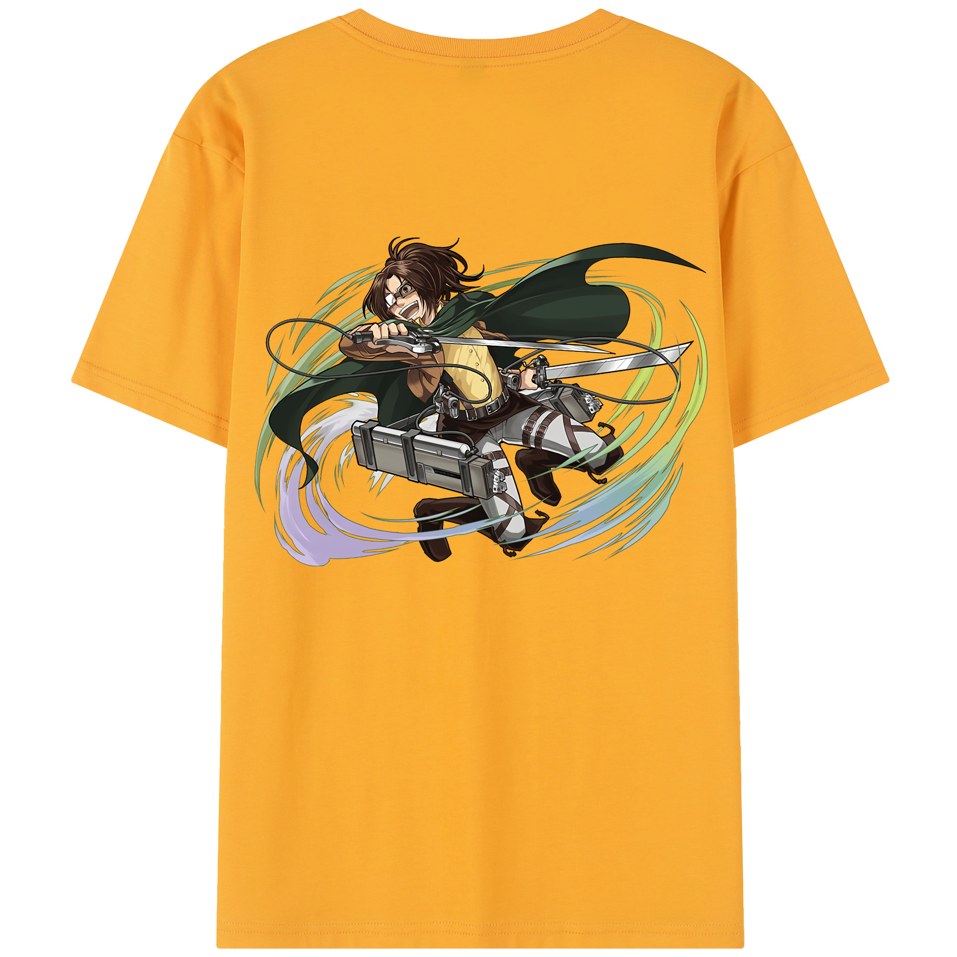 （画像用） 進撃の巨人 ハンジ·ゾエ Attack on Titan Hanji Zoe 綿100％半袖Tシャツ（背面プリント）