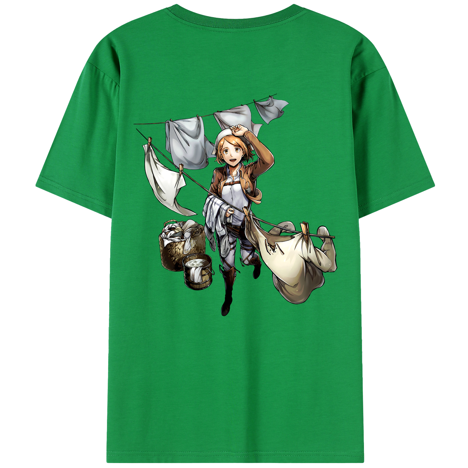 （画像用） 進撃の巨人 ペトラ·ラル Attack on Titan Petra Rall 綿100％半袖Tシャツ（背面プリント）
