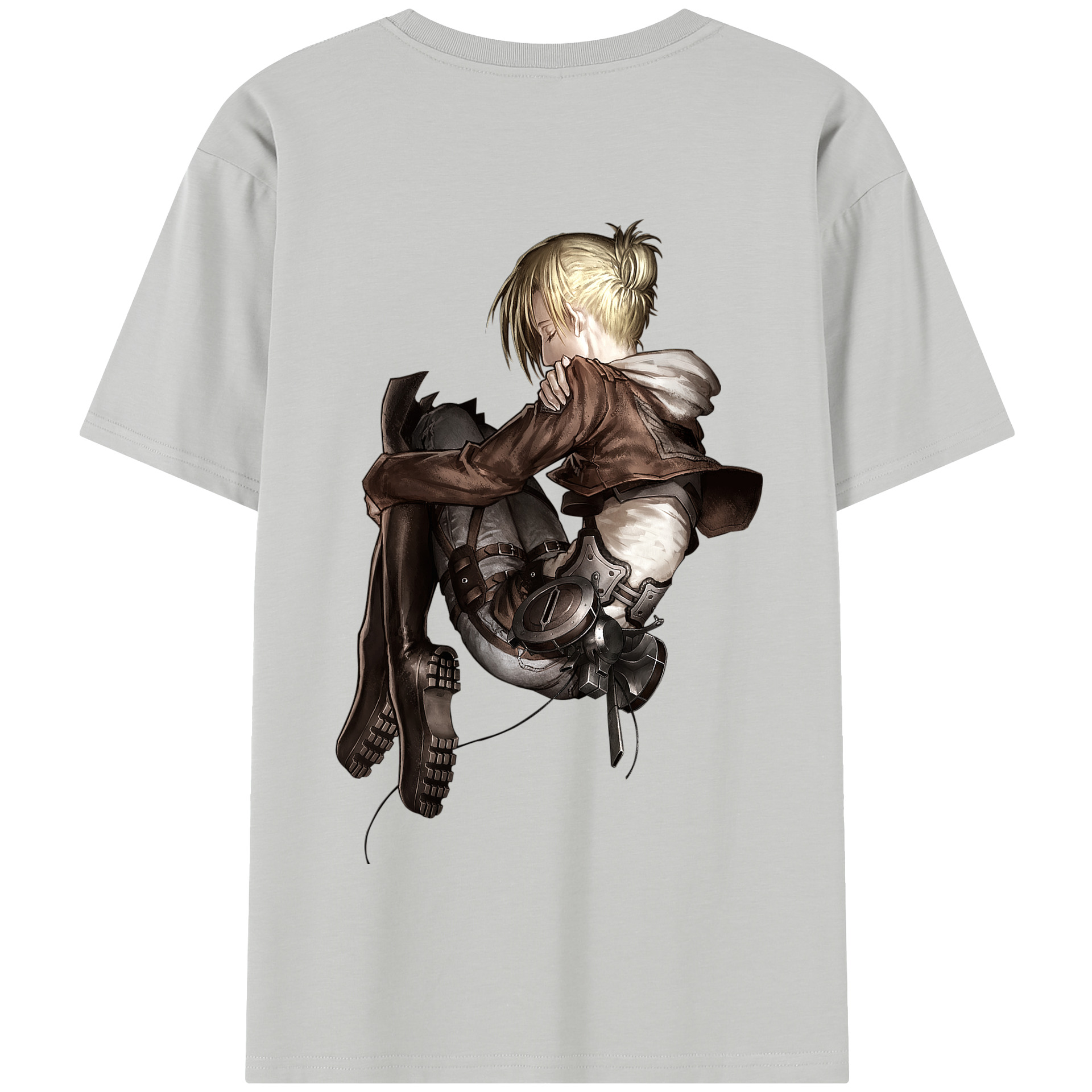 （画像用） 進撃の巨人 アニ・レオンハート Attack on Titan Annie Leonhart 綿100％半袖Tシャツ（背面プリント）