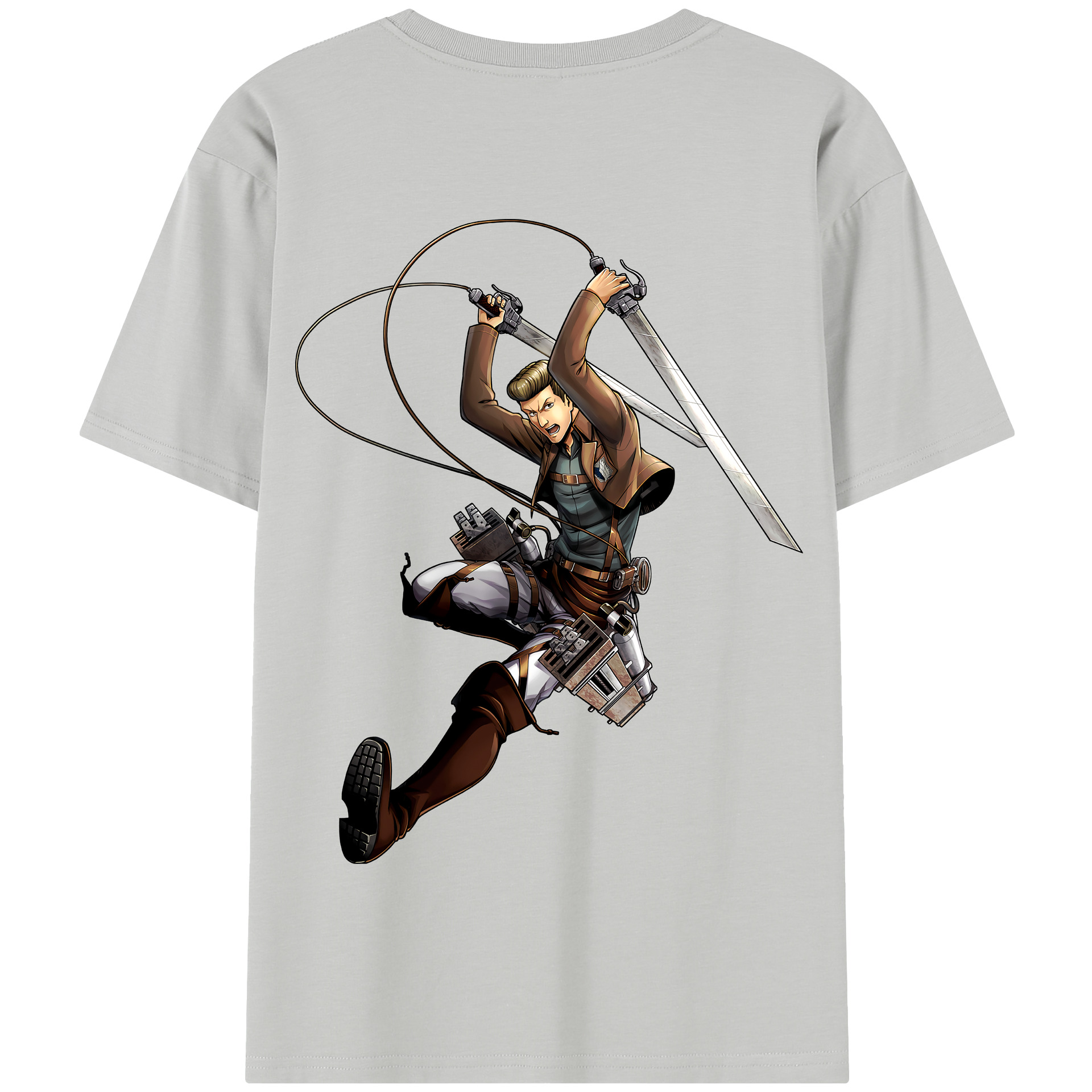 （画像用） 進撃の巨人 Attack on Titan 綿100％半袖Tシャツ（背面プリント）