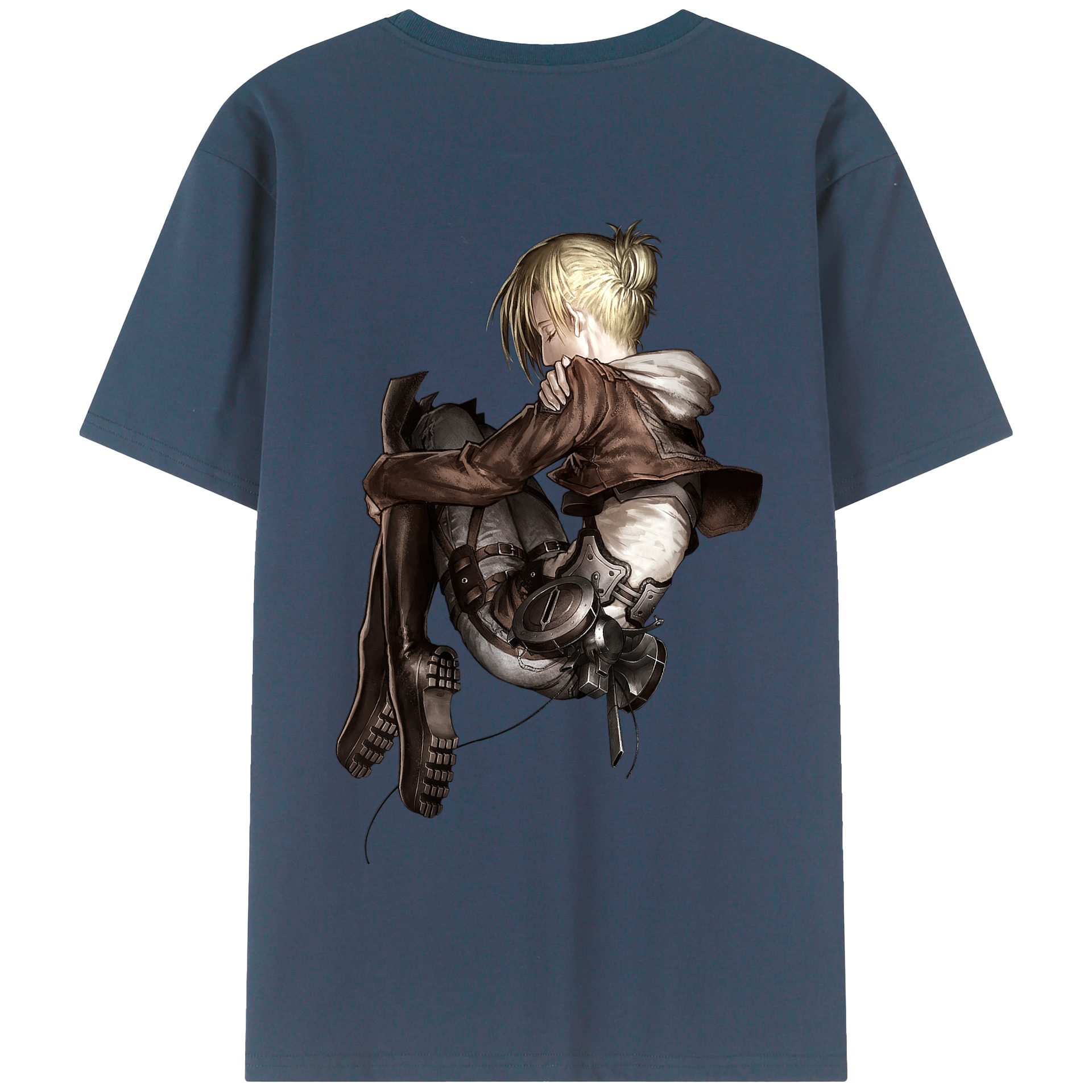 （画像用） 進撃の巨人 アニ・レオンハート Attack on Titan Annie Leonhart 綿100％半袖Tシャツ（背面プリント）