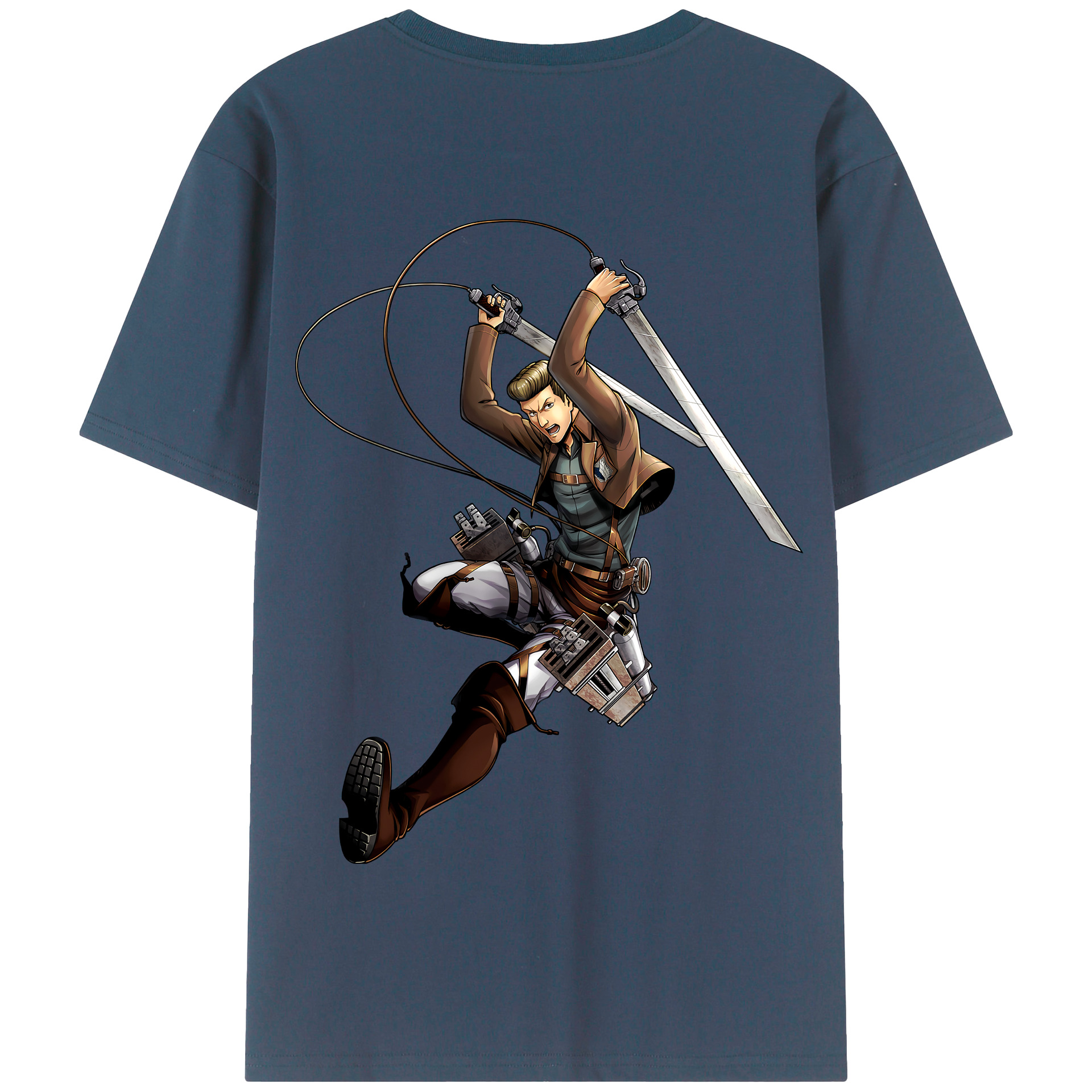 （画像用） 進撃の巨人 Attack on Titan 綿100％半袖Tシャツ（背面プリント）