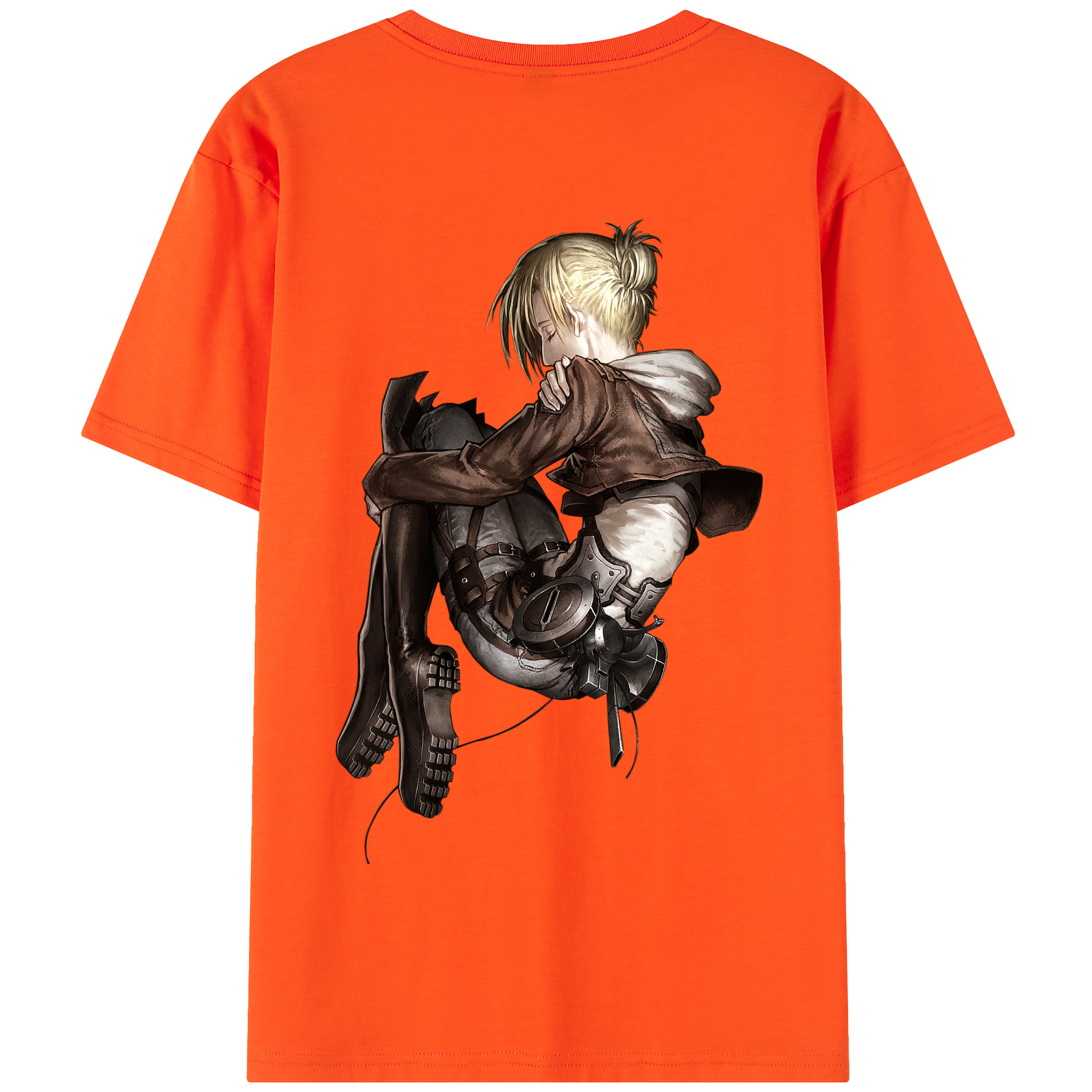 （画像用） 進撃の巨人 アニ・レオンハート Attack on Titan Annie Leonhart 綿100％半袖Tシャツ（背面プリント）