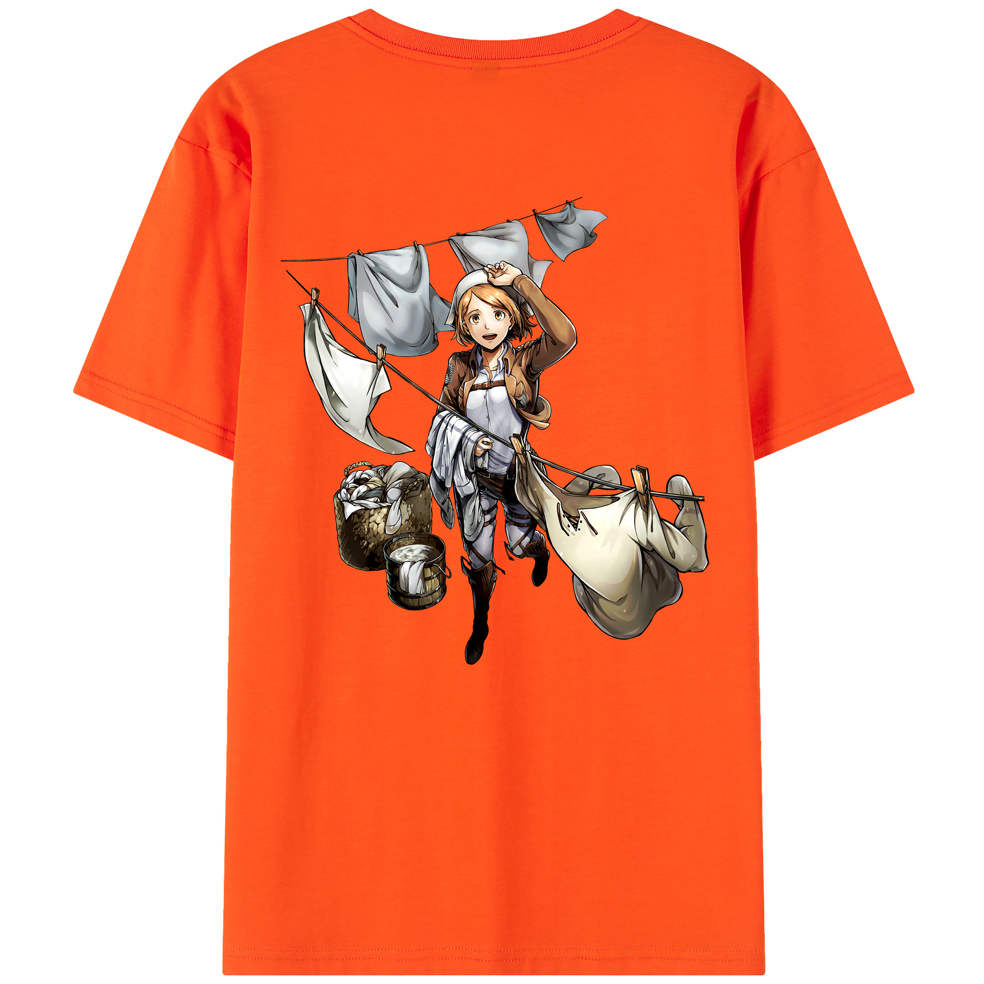 （画像用） 進撃の巨人 ペトラ·ラル Attack on Titan Petra Rall 綿100％半袖Tシャツ（背面プリント）
