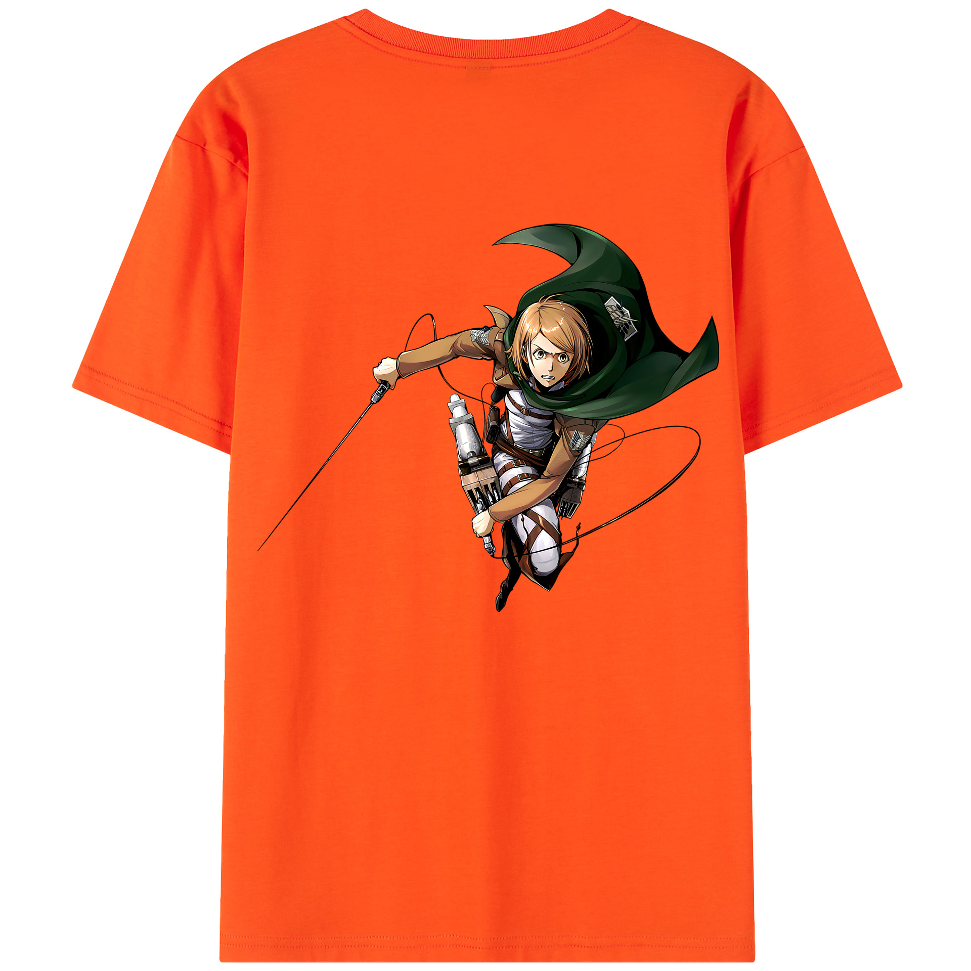 （画像用） 進撃の巨人 ペトラ·ラル Attack on Titan Petra Rall 綿100％半袖Tシャツ（背面プリント）