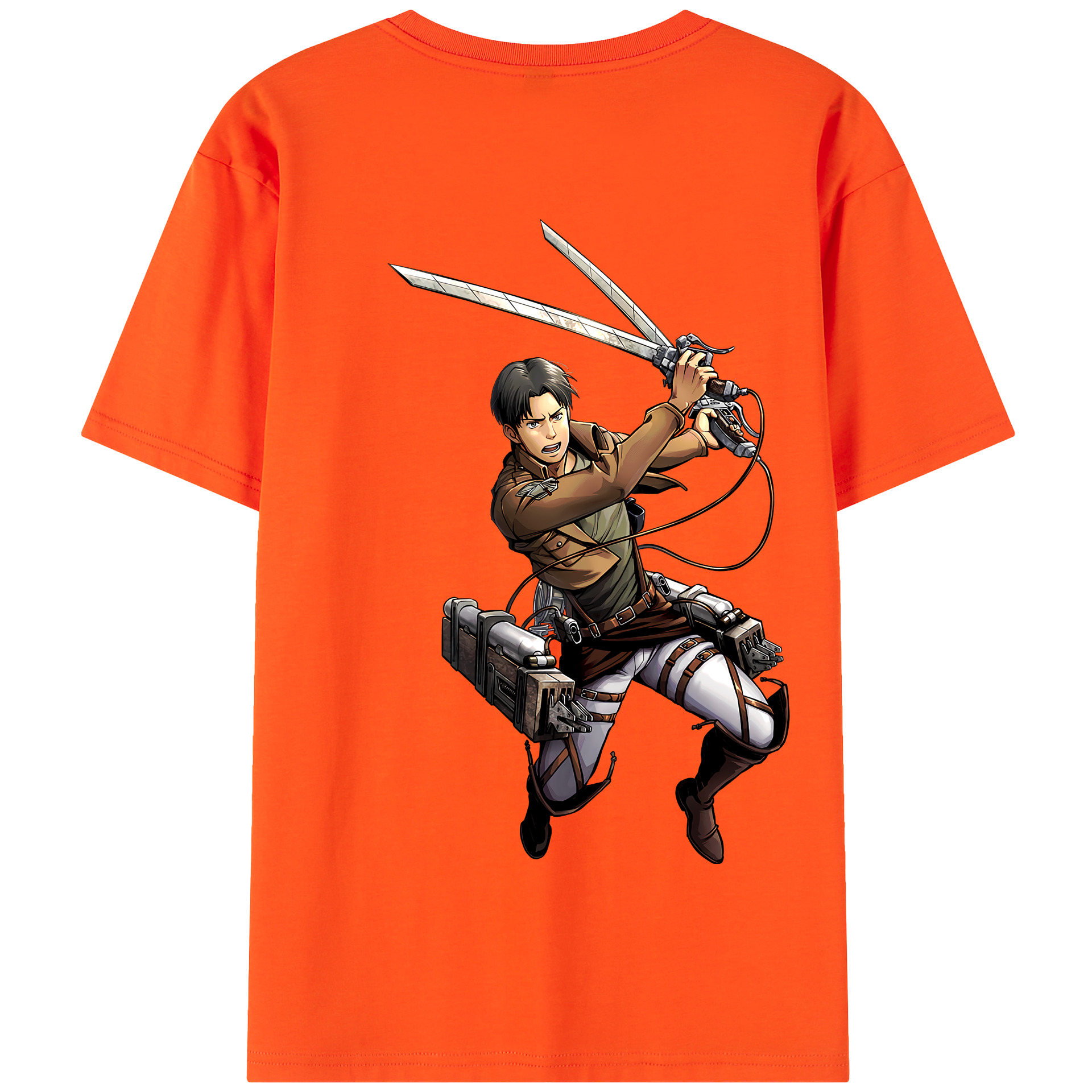 （画像用） 進撃の巨人 Attack on Titan 綿100％半袖Tシャツ（背面プリント）