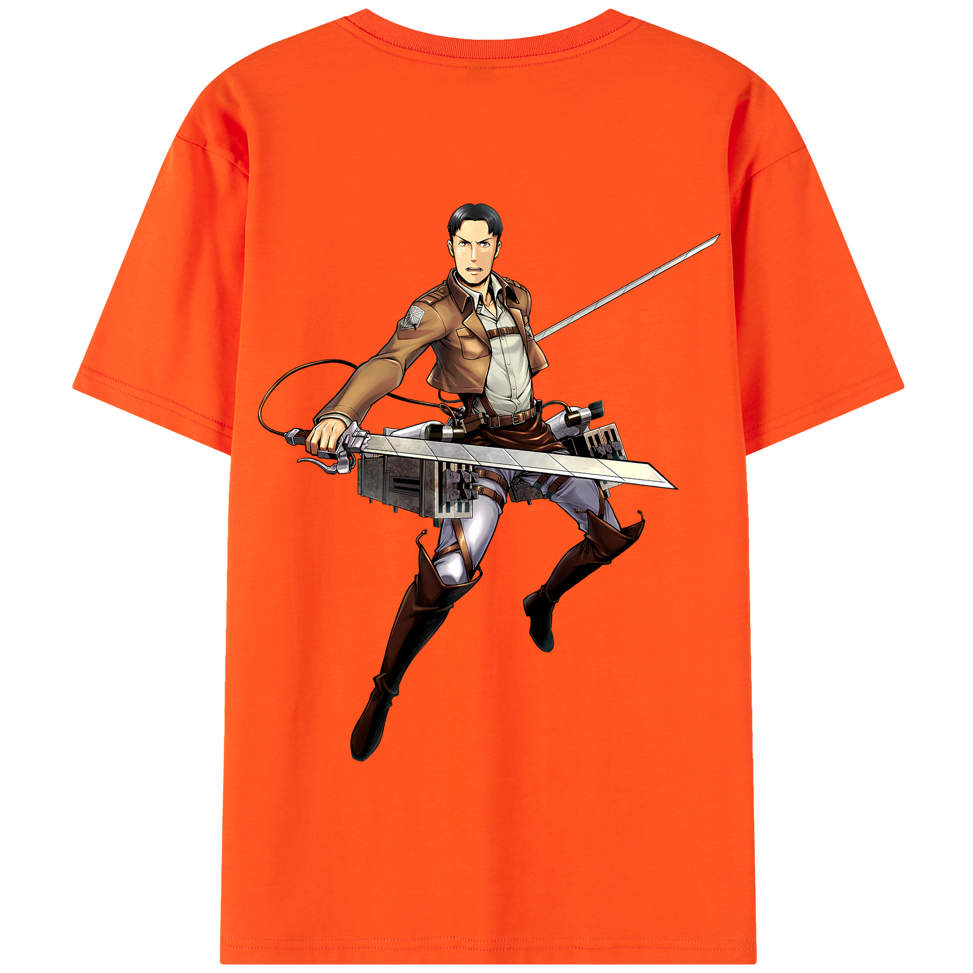 （画像用） 進撃の巨人 Attack on Titan 綿100％半袖Tシャツ（背面プリント）