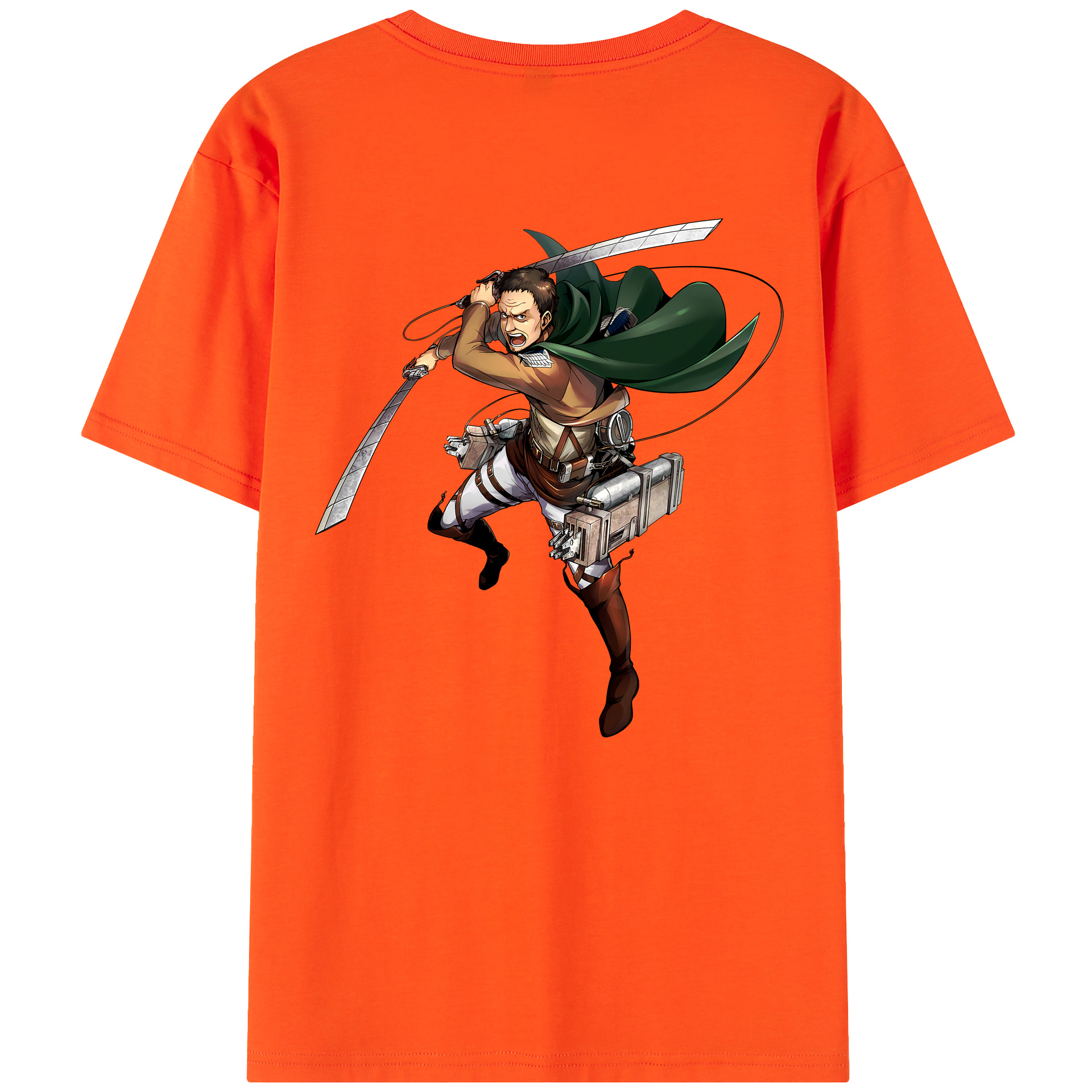 （画像用） 進撃の巨人 Attack on Titan 綿100％半袖Tシャツ（背面プリント）