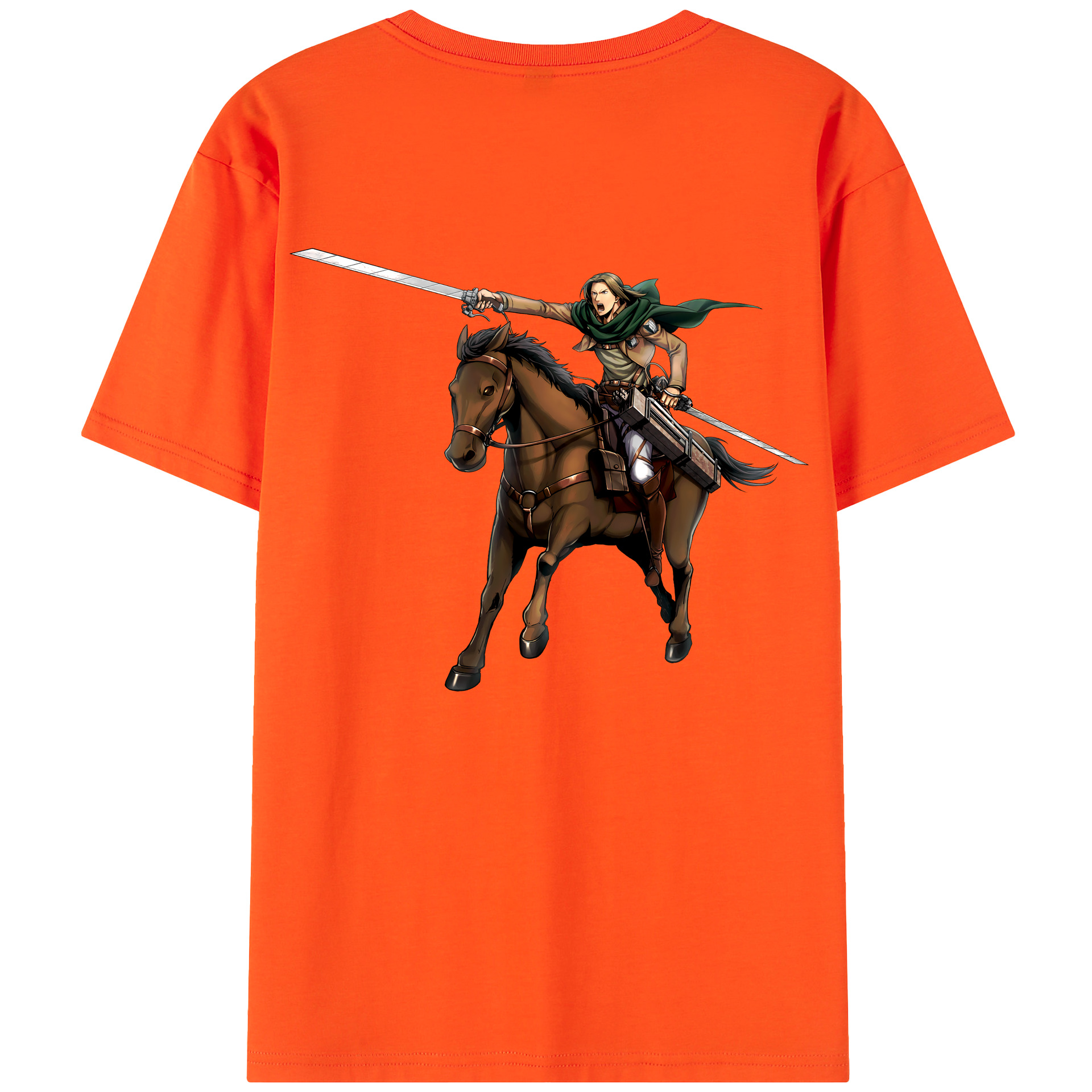 （画像用） 進撃の巨人 Attack on Titan 綿100％半袖Tシャツ（背面プリント）