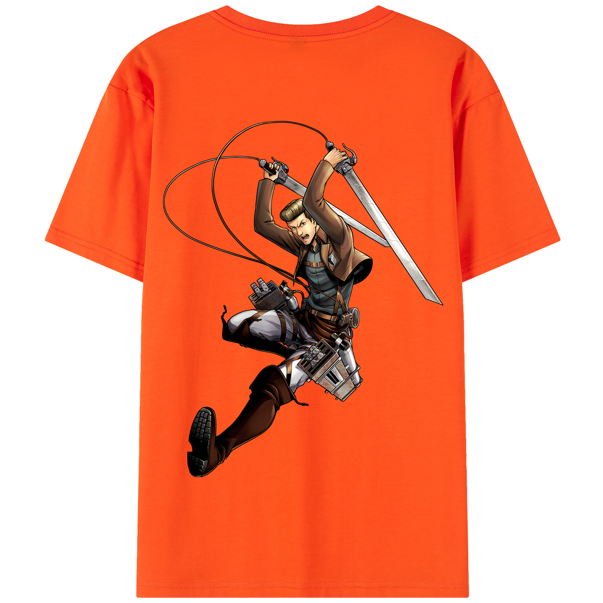 （画像用） 進撃の巨人 Attack on Titan 綿100％半袖Tシャツ（背面プリント）