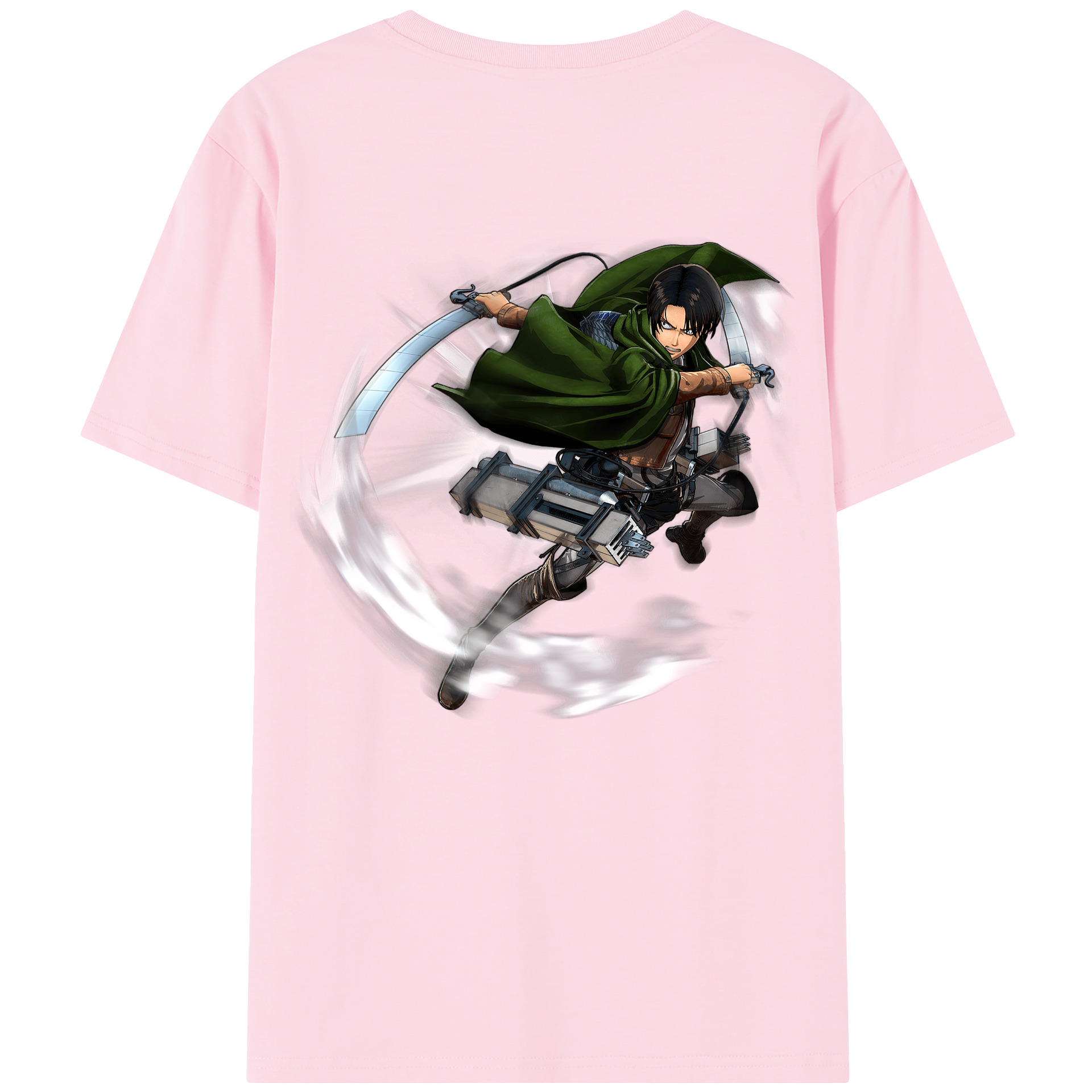 （画像用） 進撃の巨人 リヴァイ·アッカーマン Attack on Titan Levi Ackerman 綿100％半袖Tシャツ（背面プリント）