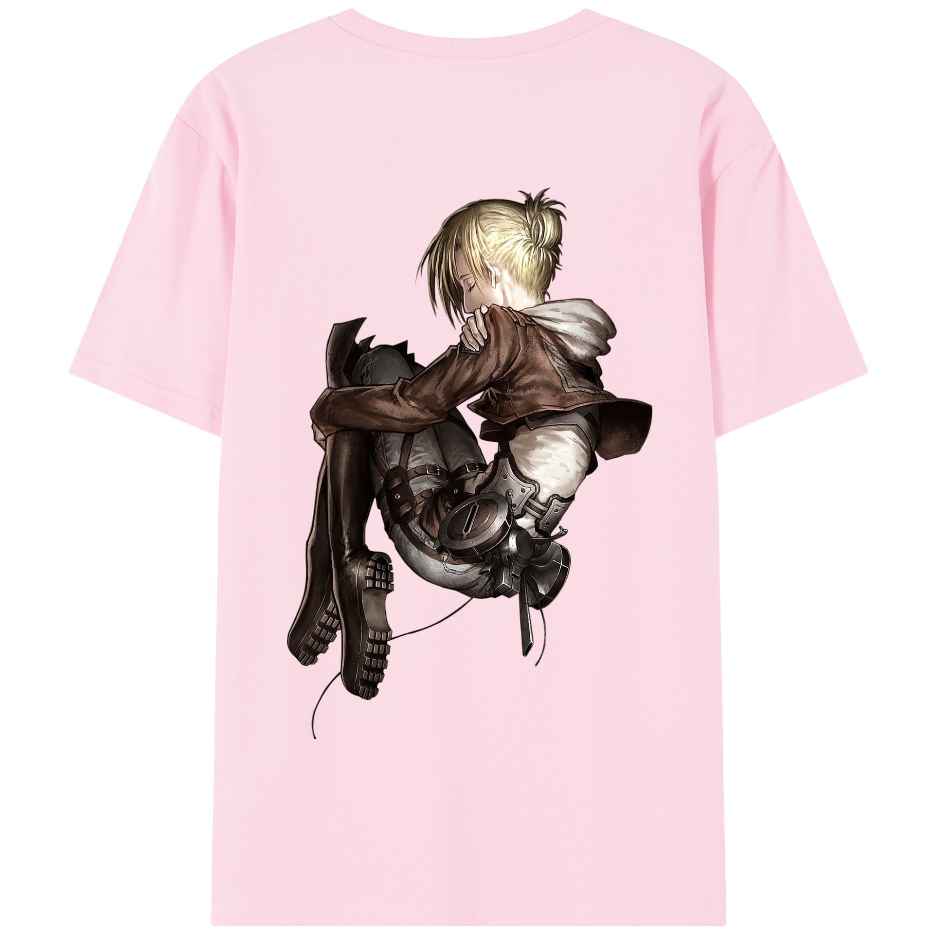 （画像用） 進撃の巨人 アニ・レオンハート Attack on Titan Annie Leonhart 綿100％半袖Tシャツ（背面プリント）