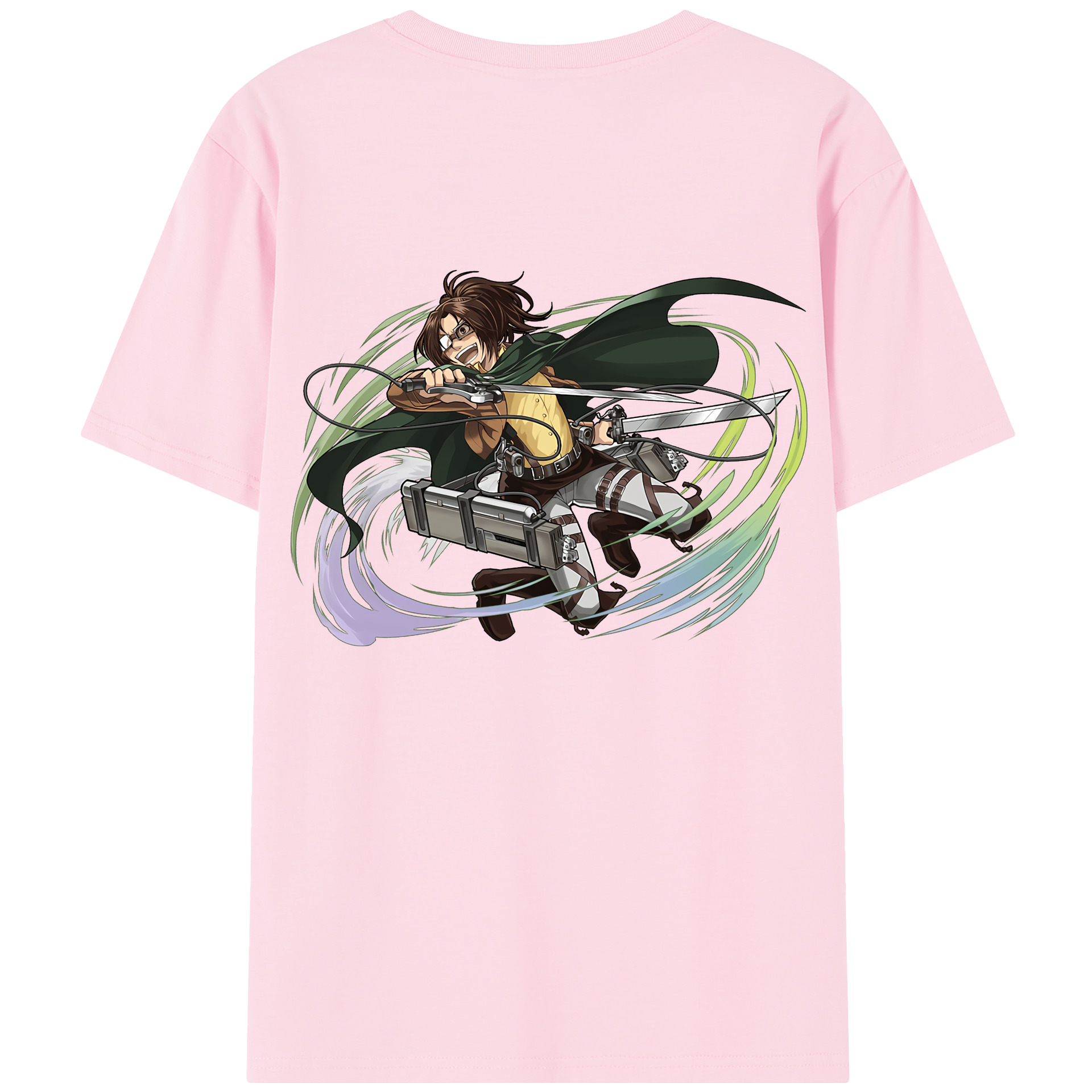 （画像用） 進撃の巨人 ハンジ·ゾエ Attack on Titan Hanji Zoe 綿100％半袖Tシャツ（背面プリント）