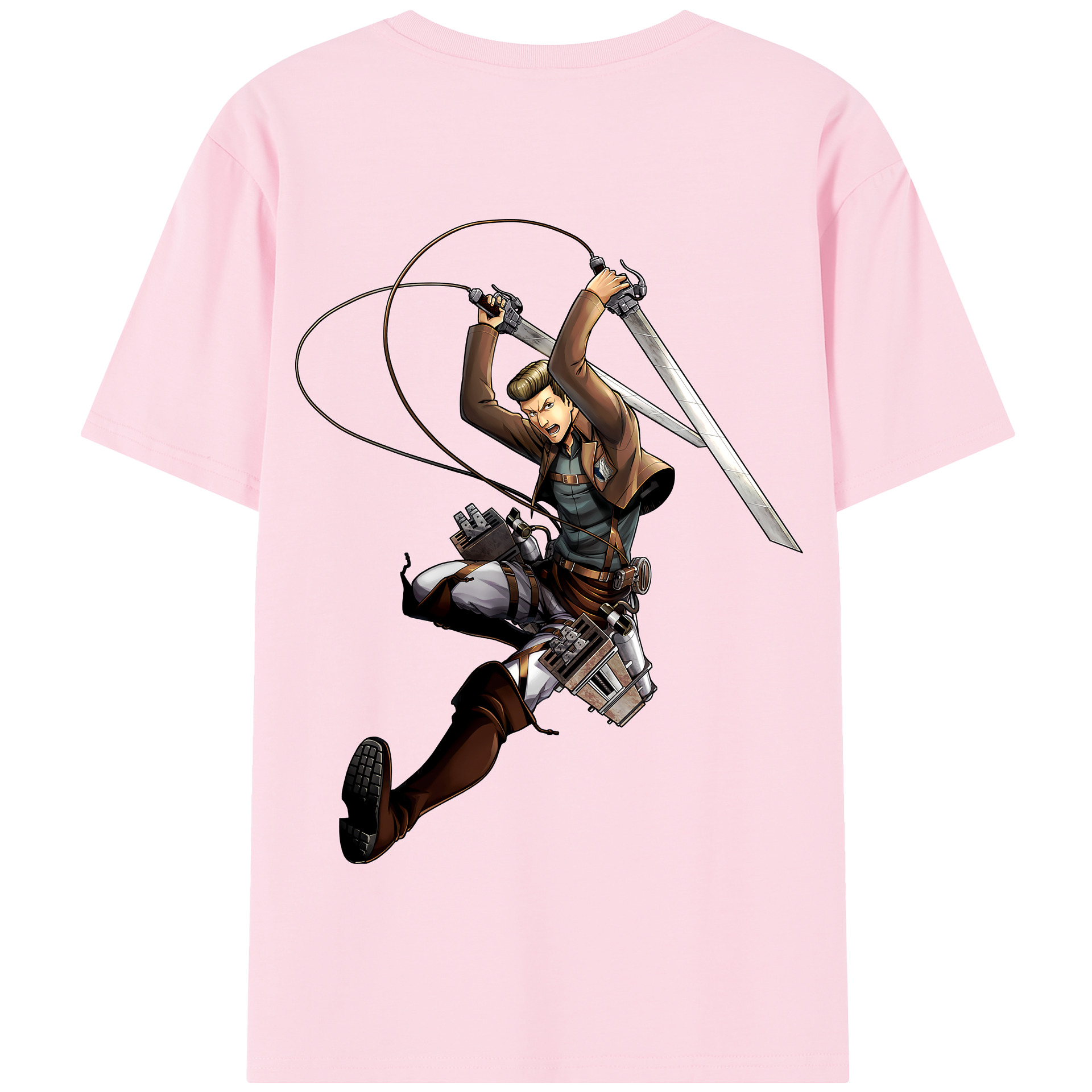 （画像用） 進撃の巨人 Attack on Titan 綿100％半袖Tシャツ（背面プリント）